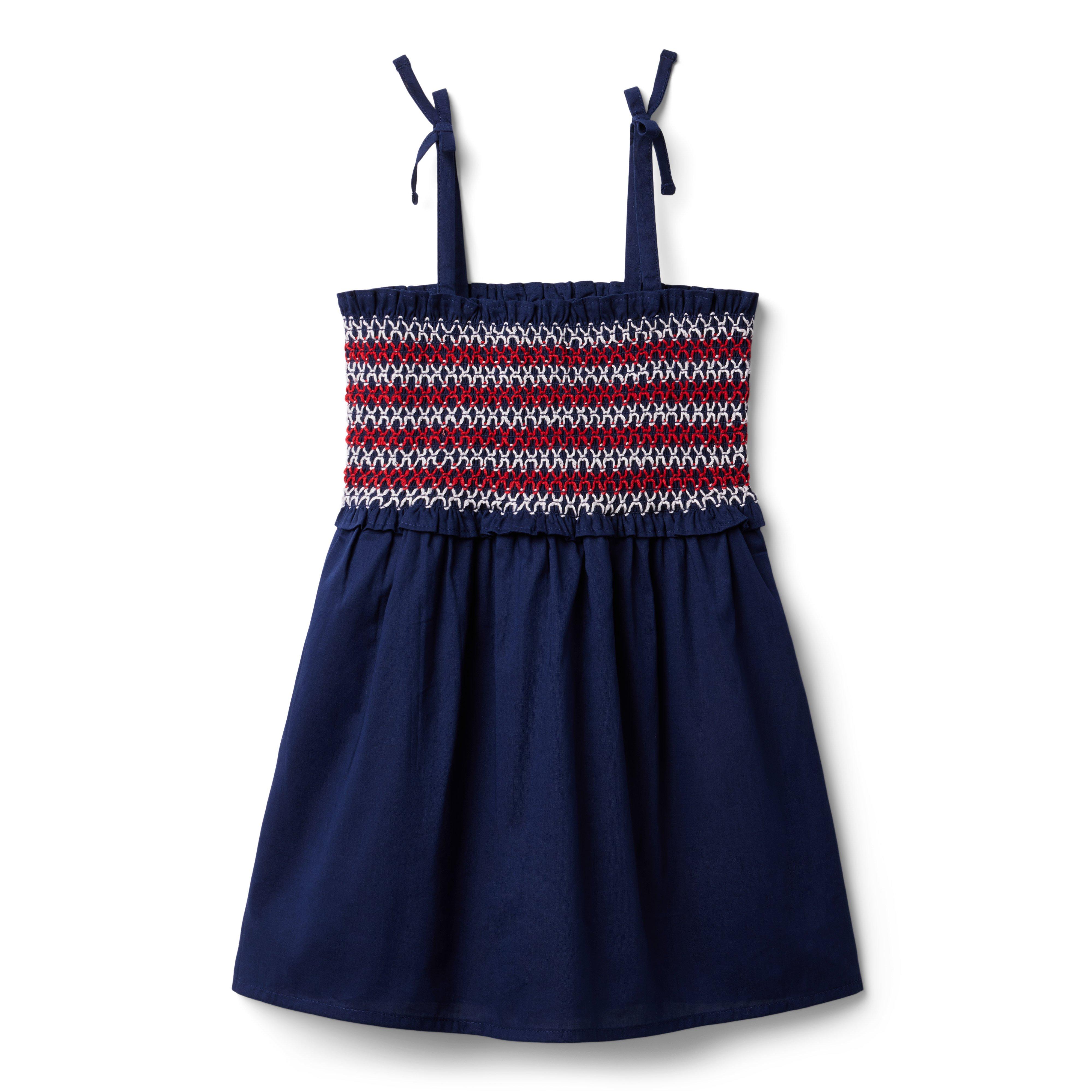 Striped Smocked Dress image number 0