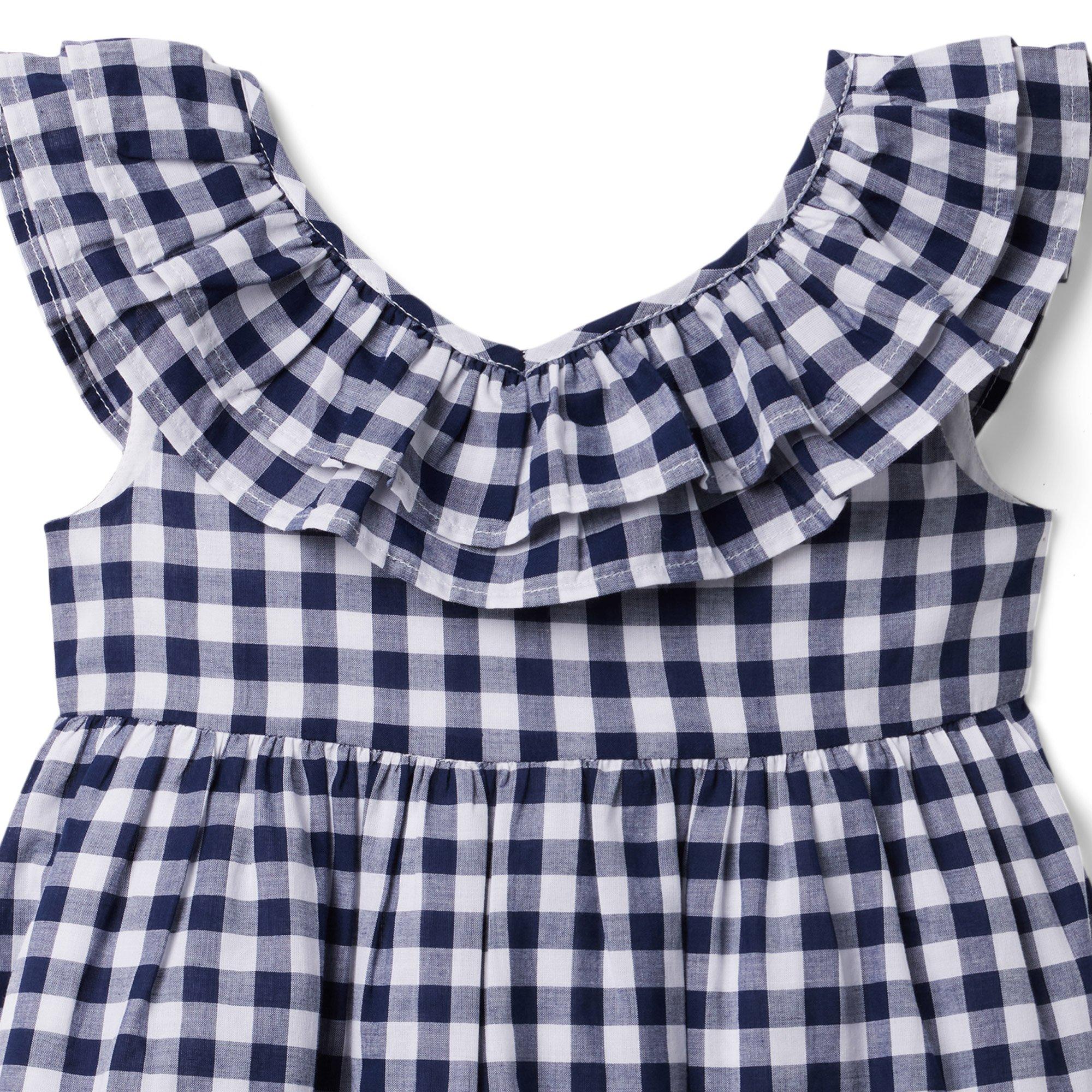Gingham Double Ruffle Dress image number 2