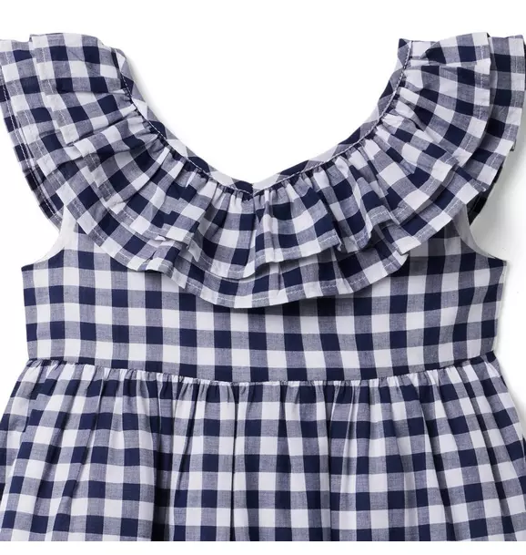 Gingham Double Ruffle Dress image number 2
