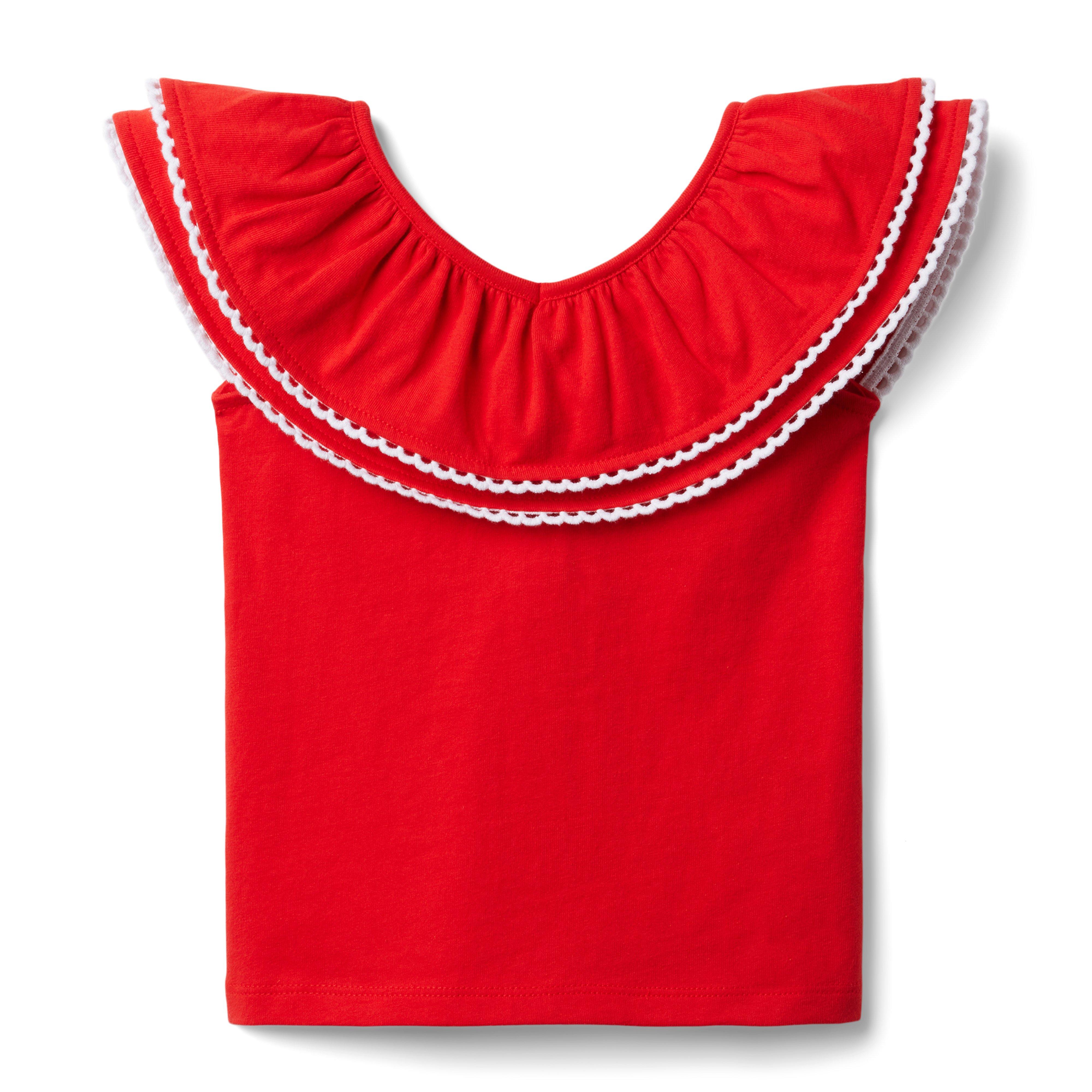 Ruffle Collar Jersey Top image number 0