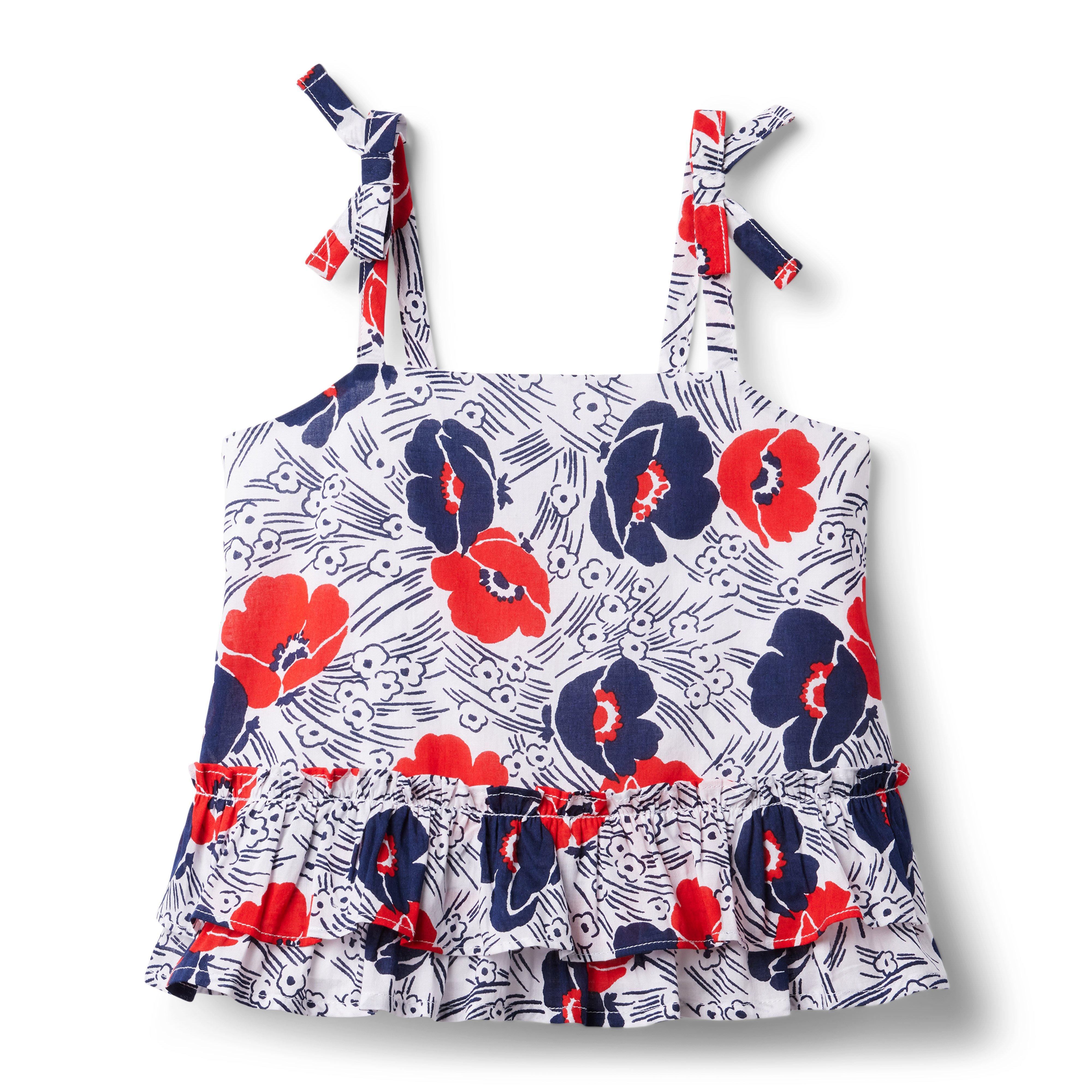 Floral Ruffle Hem Top image number 0