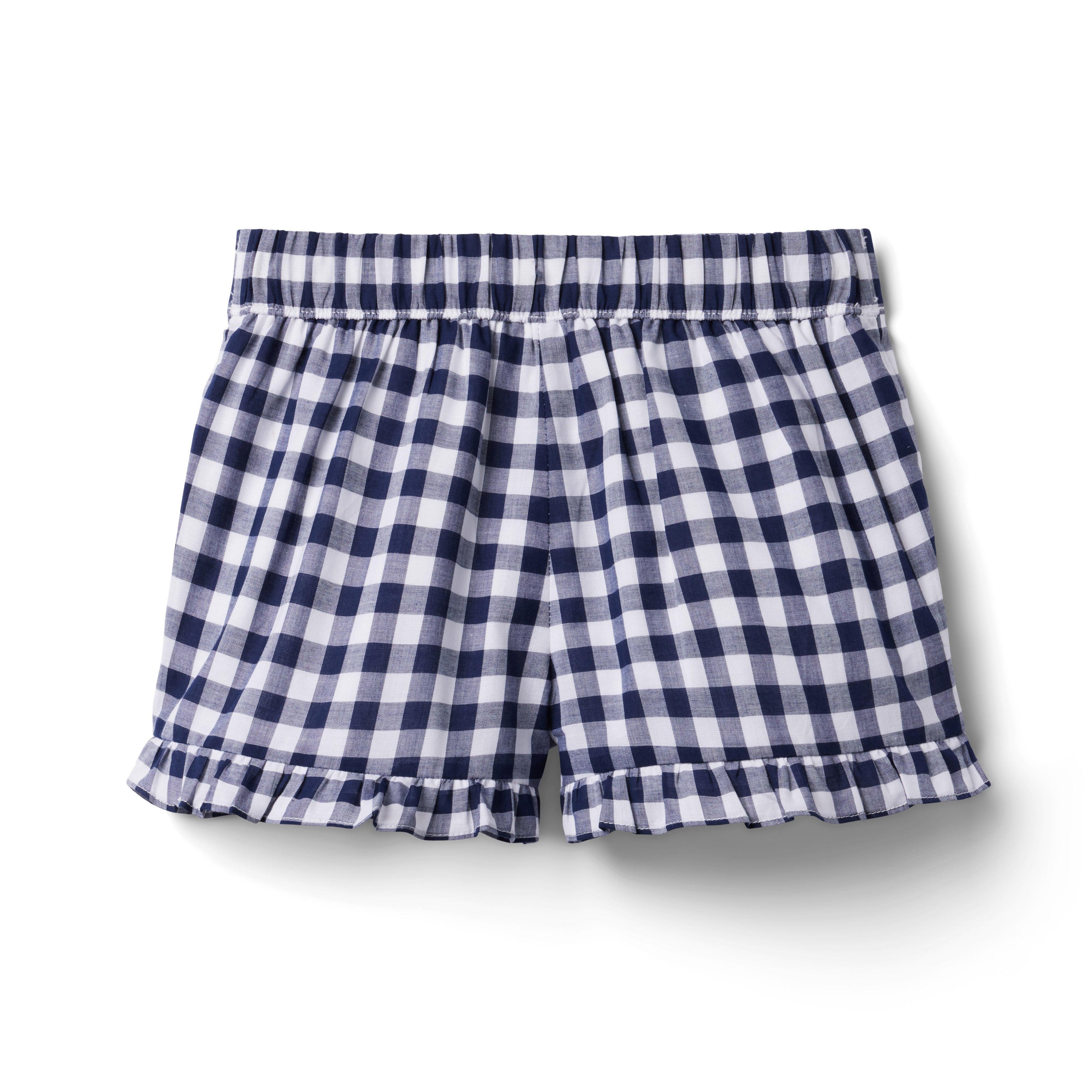 Gingham Ruffle Hem Short image number 1