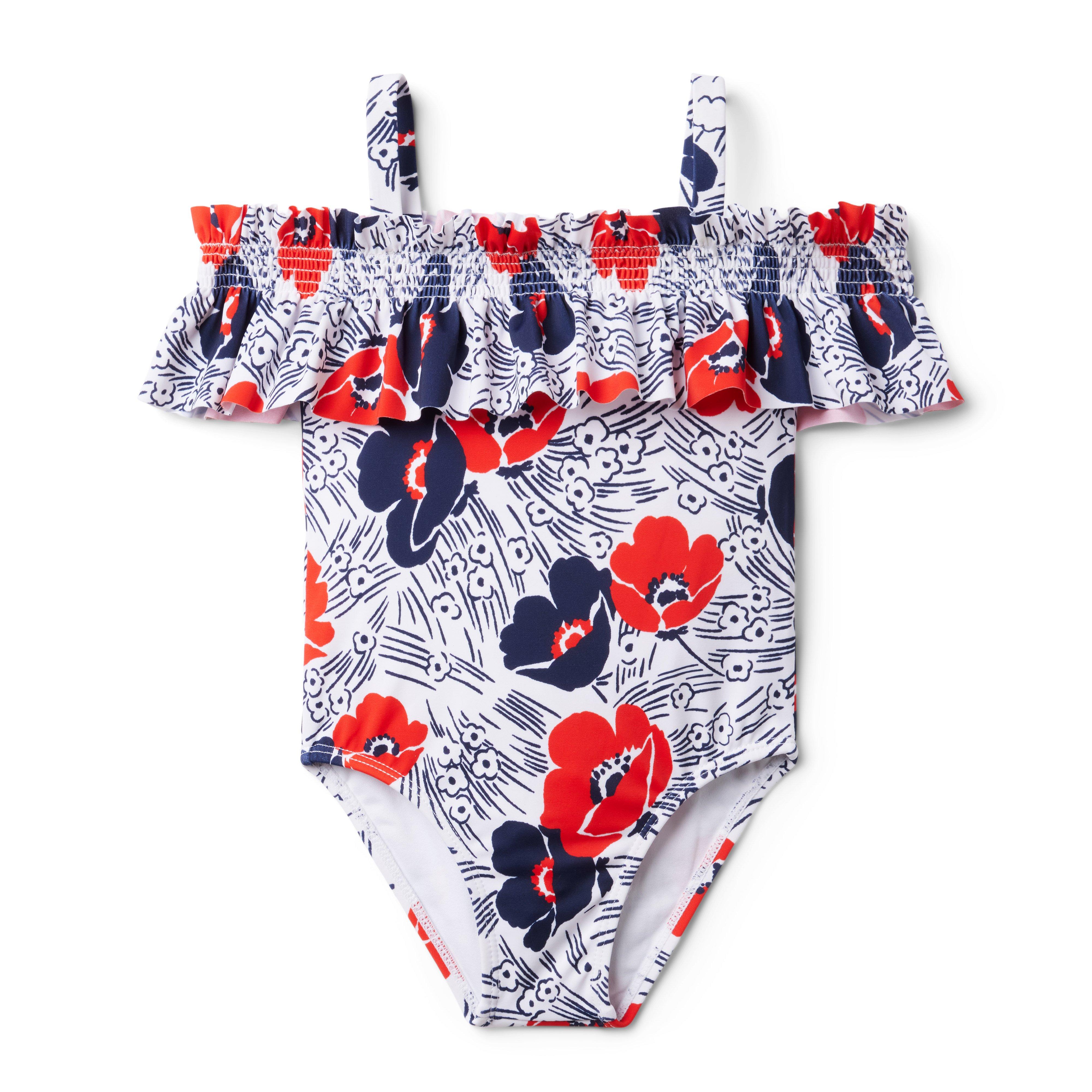 Floral Cold Shoulder Swimsuit image number 0