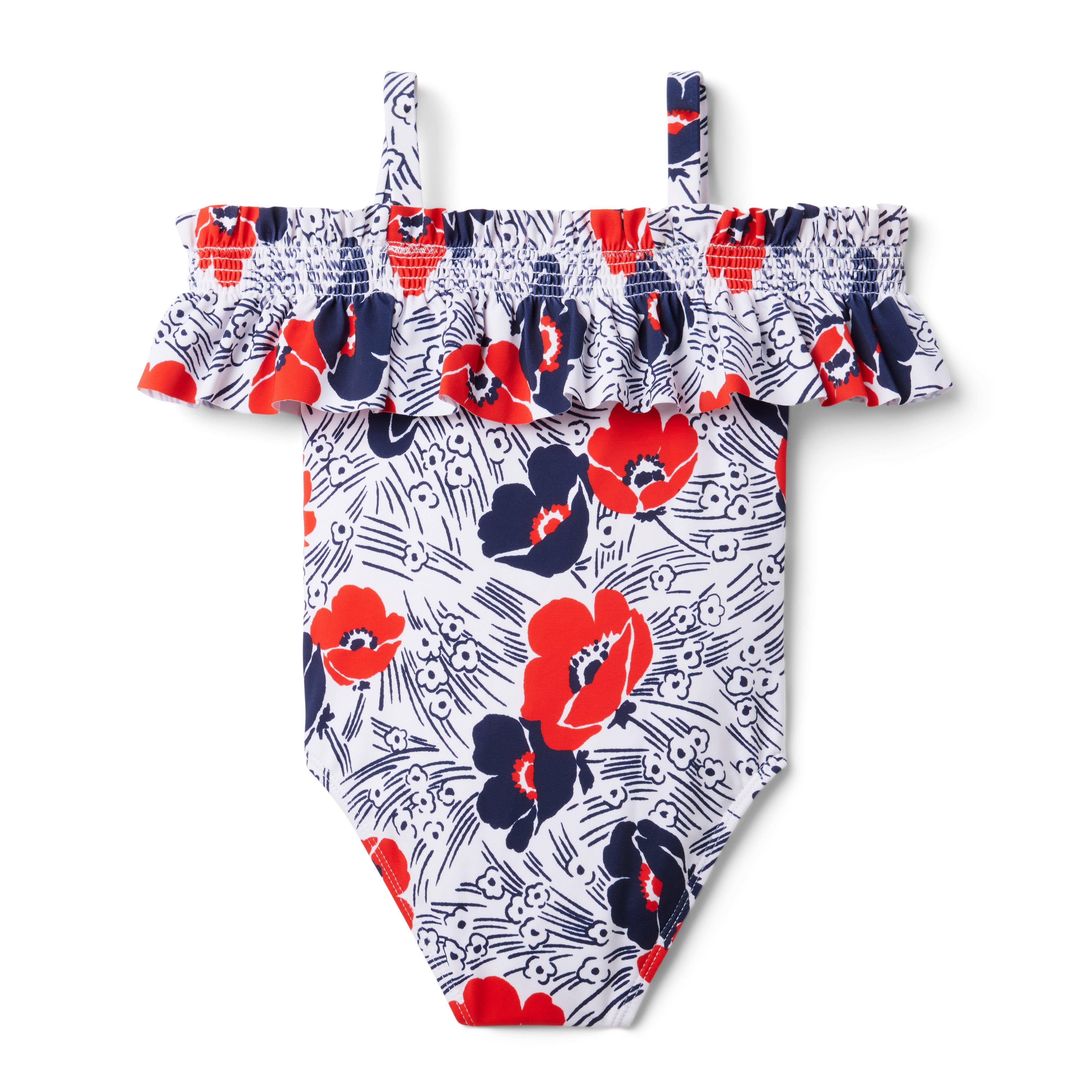 Floral Cold Shoulder Swimsuit image number 1