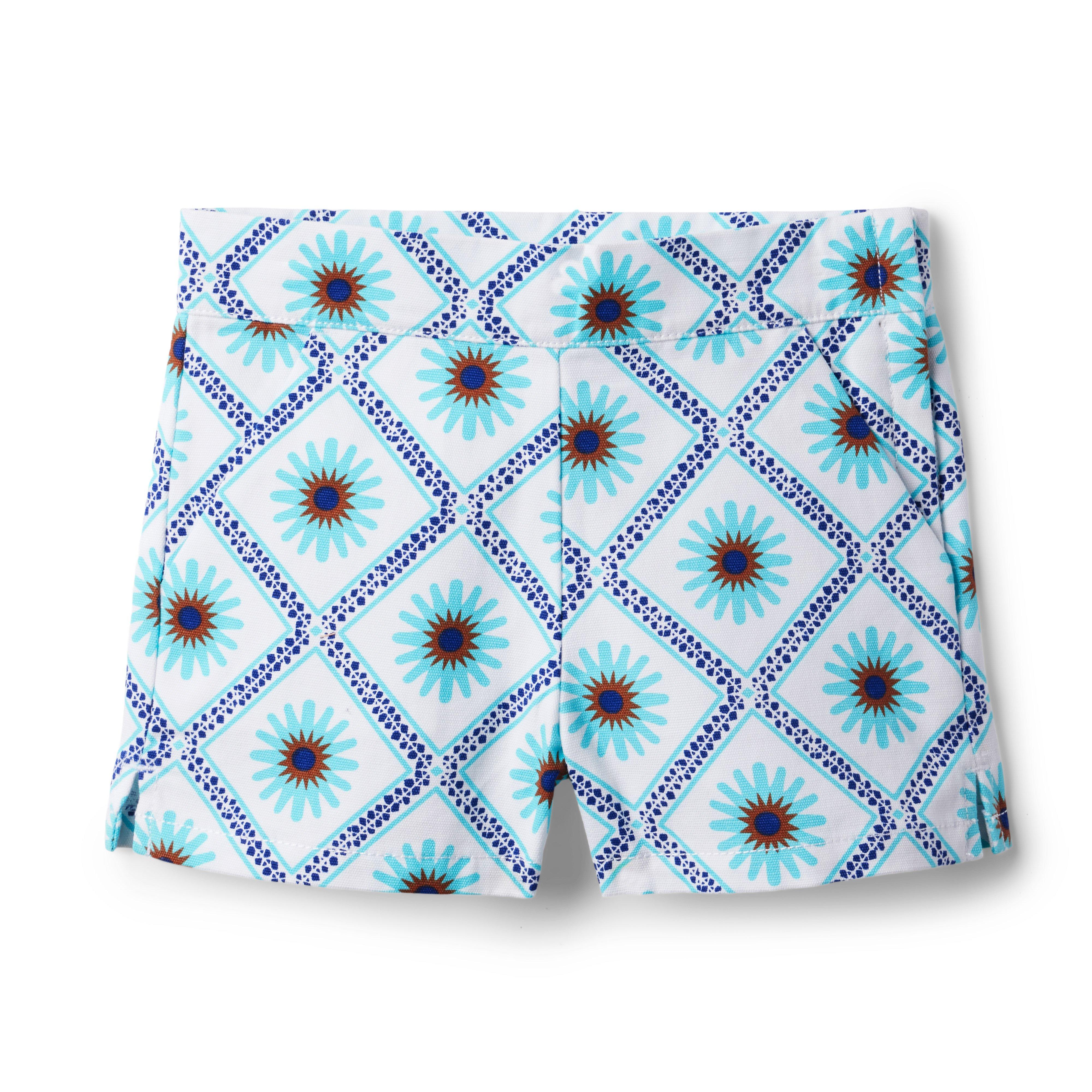 Tile Print Canvas Short image number 0