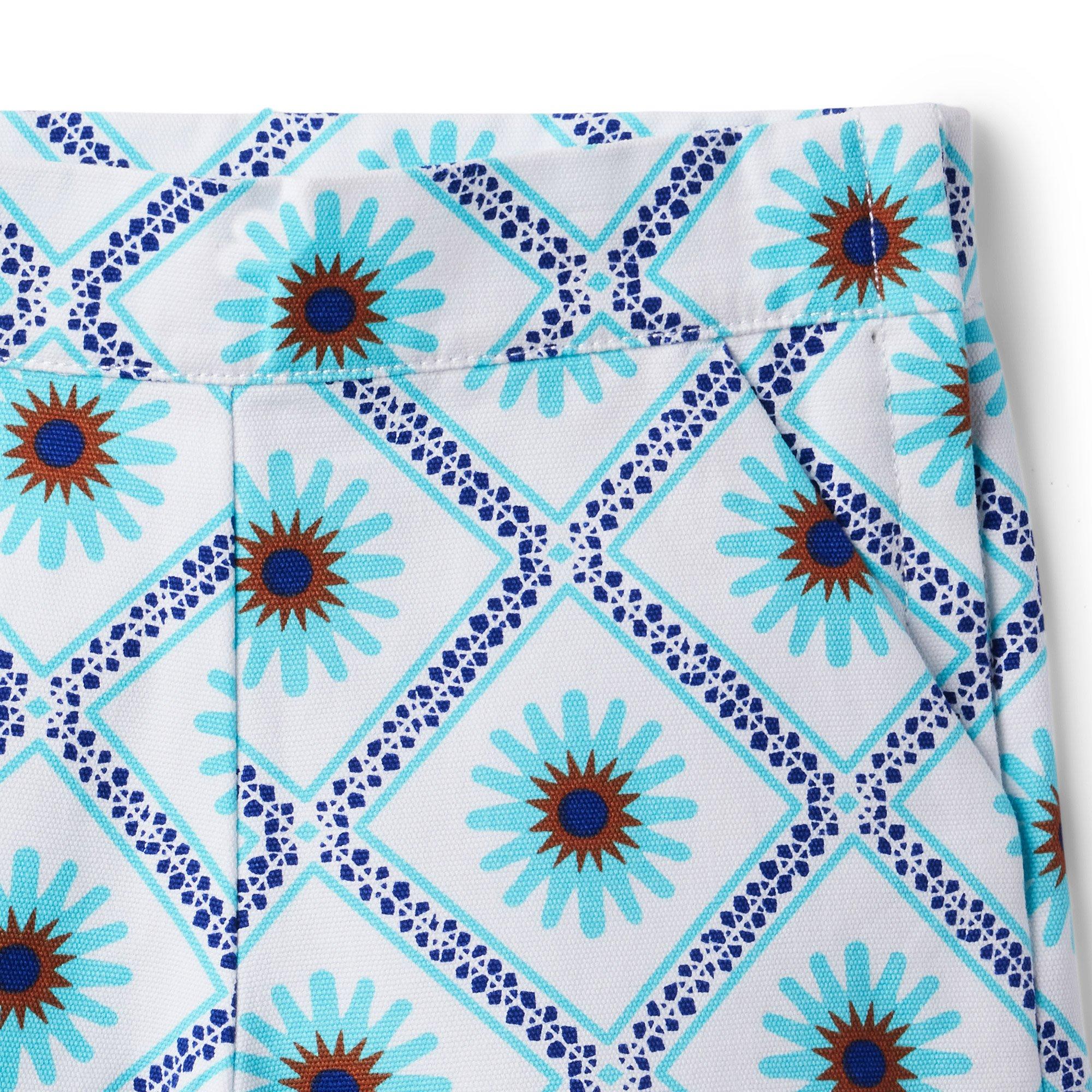 Tile Print Canvas Short image number 3