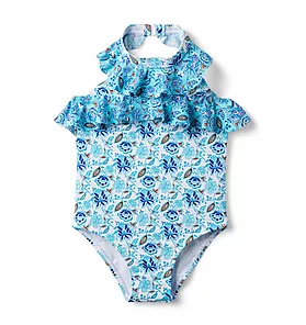 Floral Paisley Recycled Halter Swimsuit