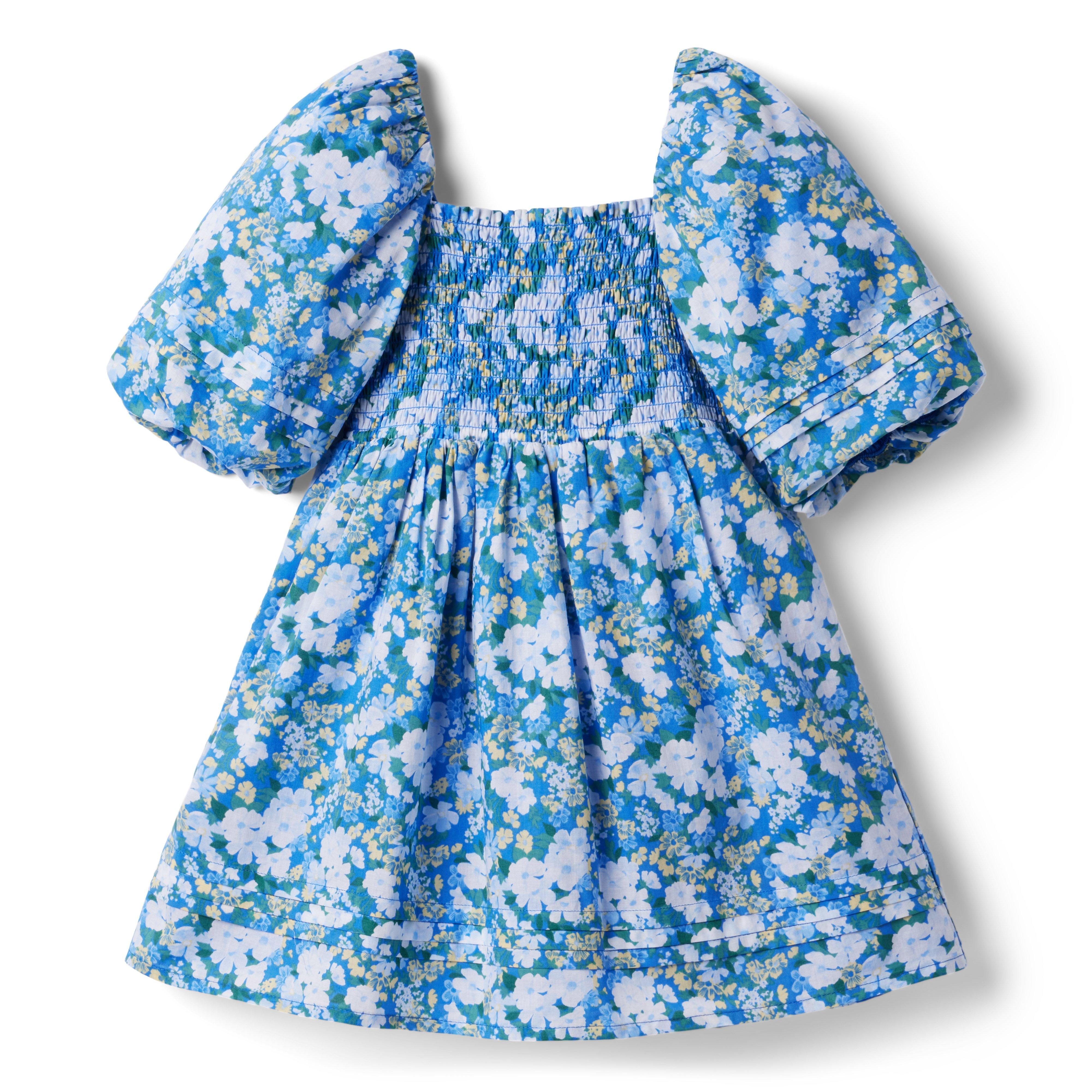 The Natalie Floral Smocked Bubble Sleeve Dress image number 1