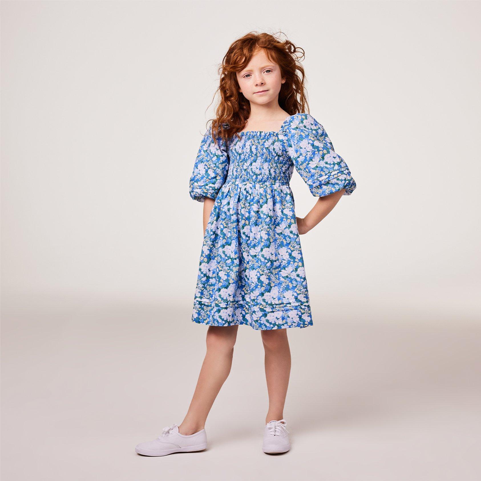 The Natalie Floral Smocked Bubble Sleeve Dress image number 0
