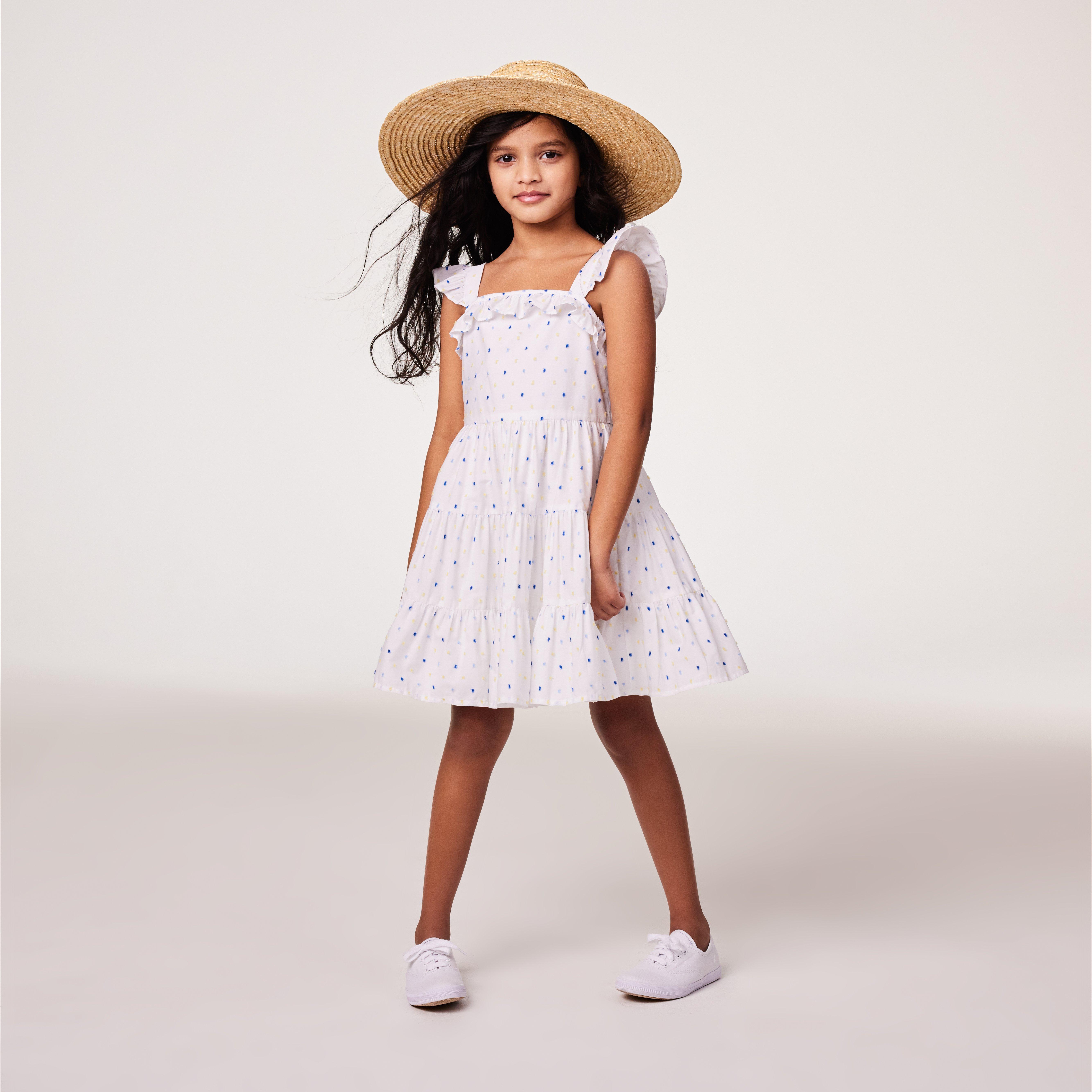 Ruffle Trim Swiss Dot Sundress image number 0