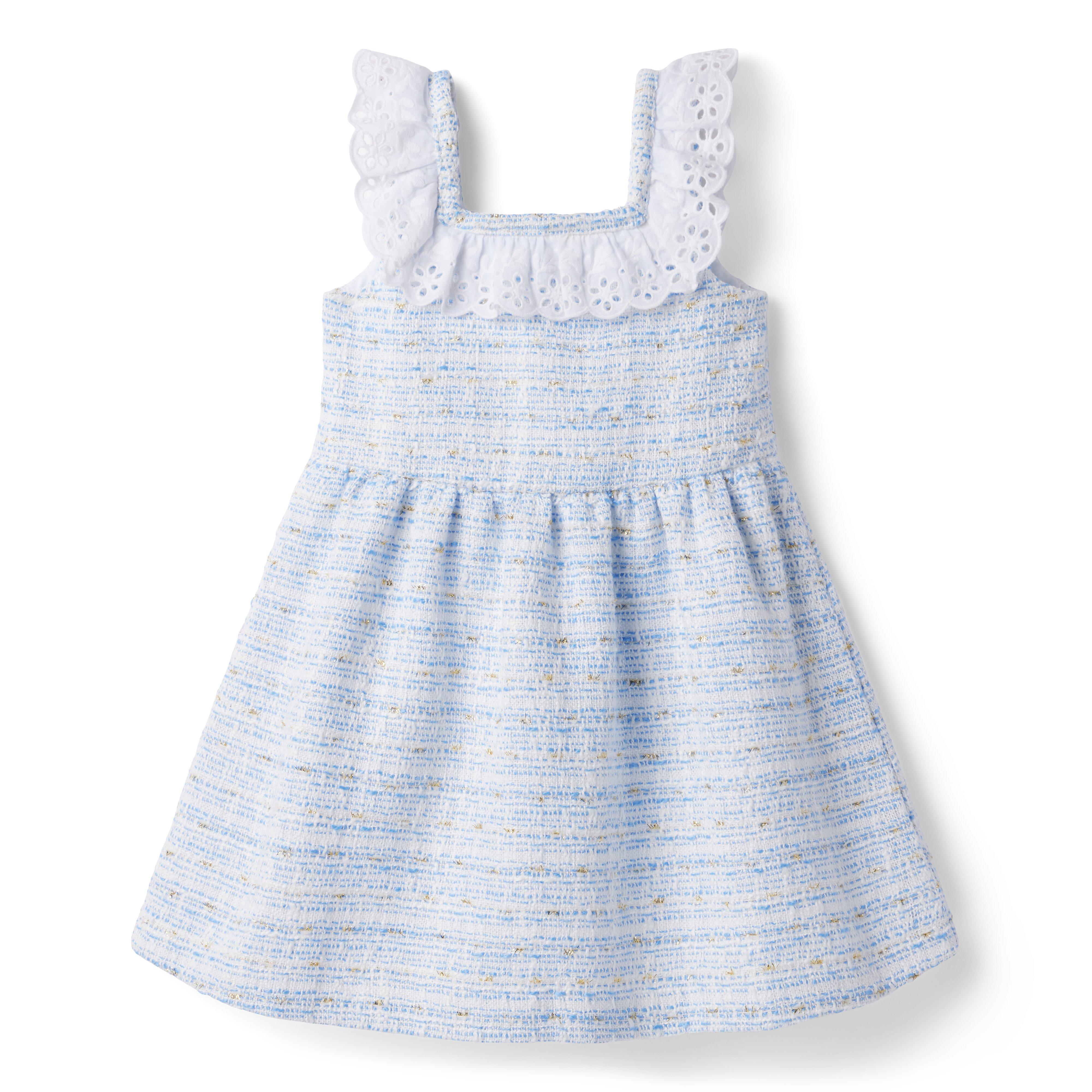 Eyelet Trim Boucle Dress image number 1
