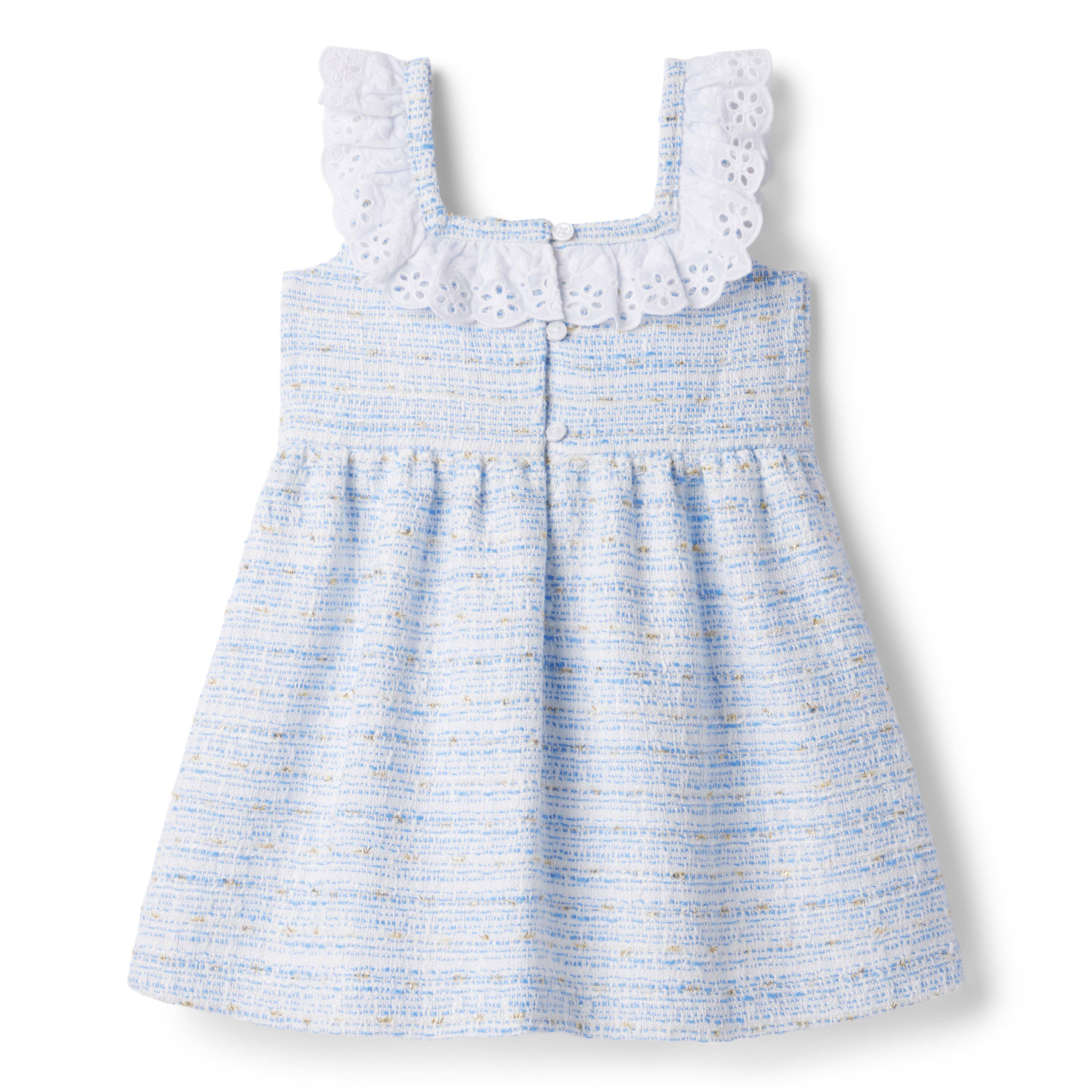 Eyelet Trim Boucle Dress image number 2