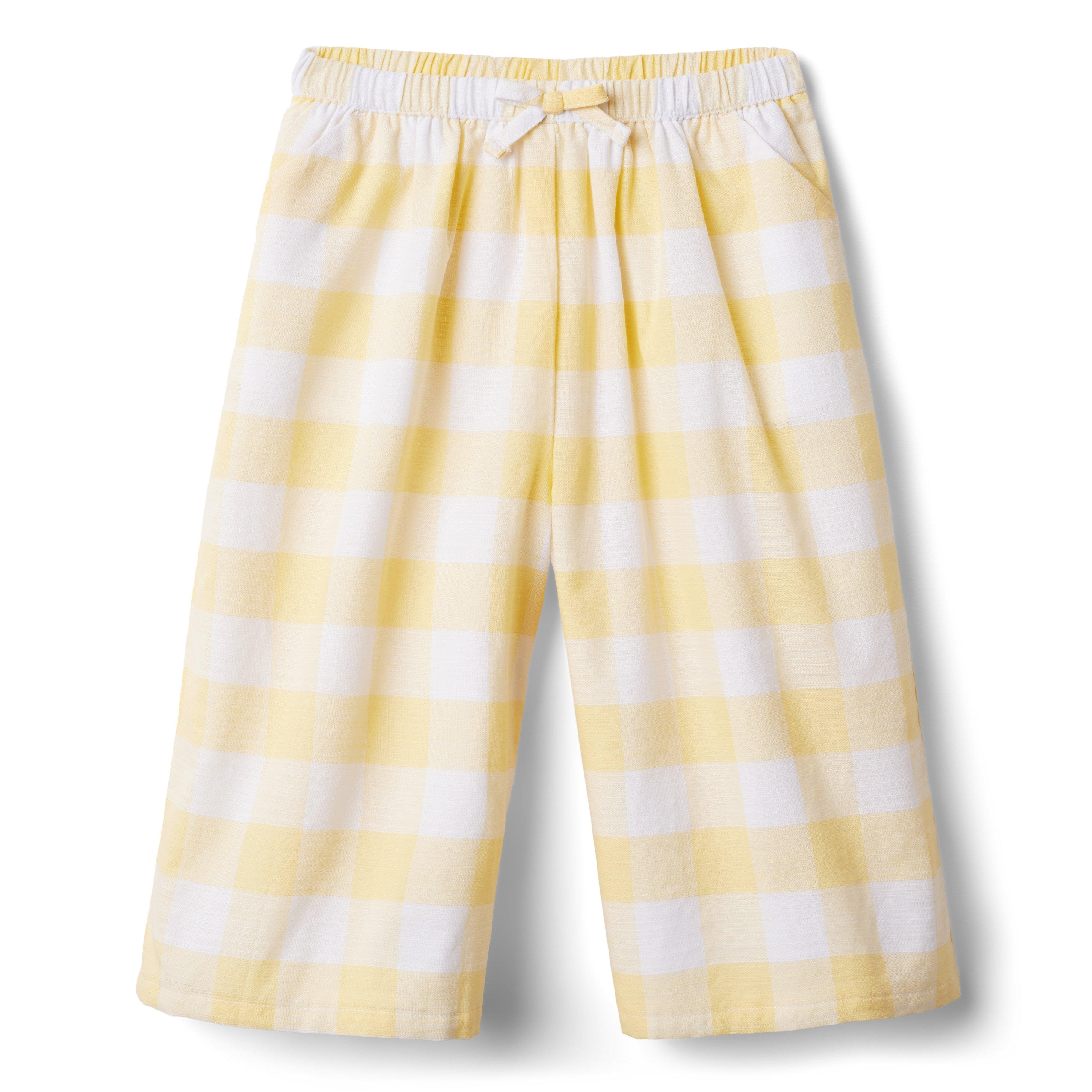 Gingham Cropped Wide Leg Pant image number 0