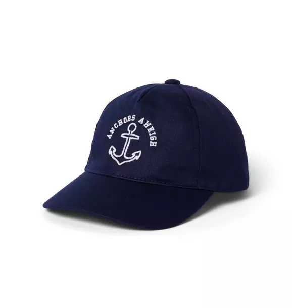 Embroidered Anchors Aweigh Cap