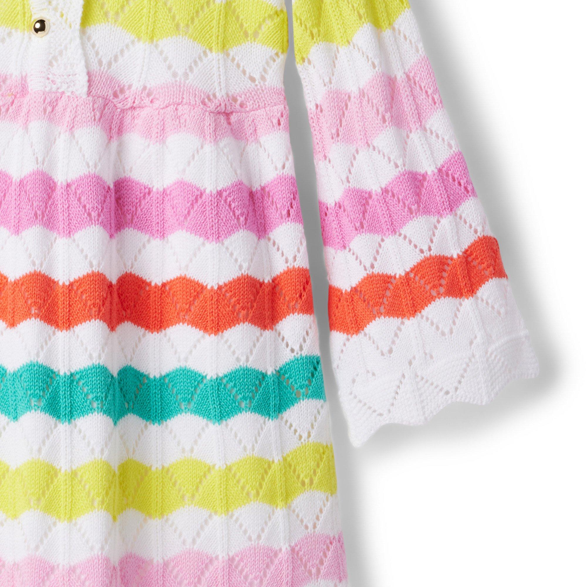 Wavy Striped Crochet Dress image number 4
