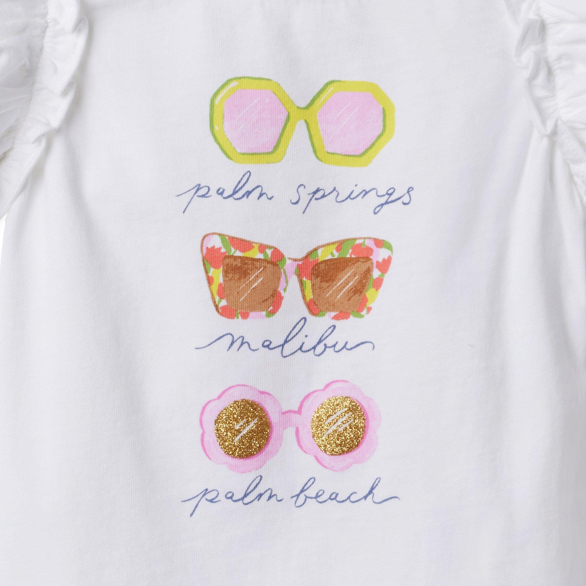 Ruffle Sleeve Sunglasses Tee image number 1
