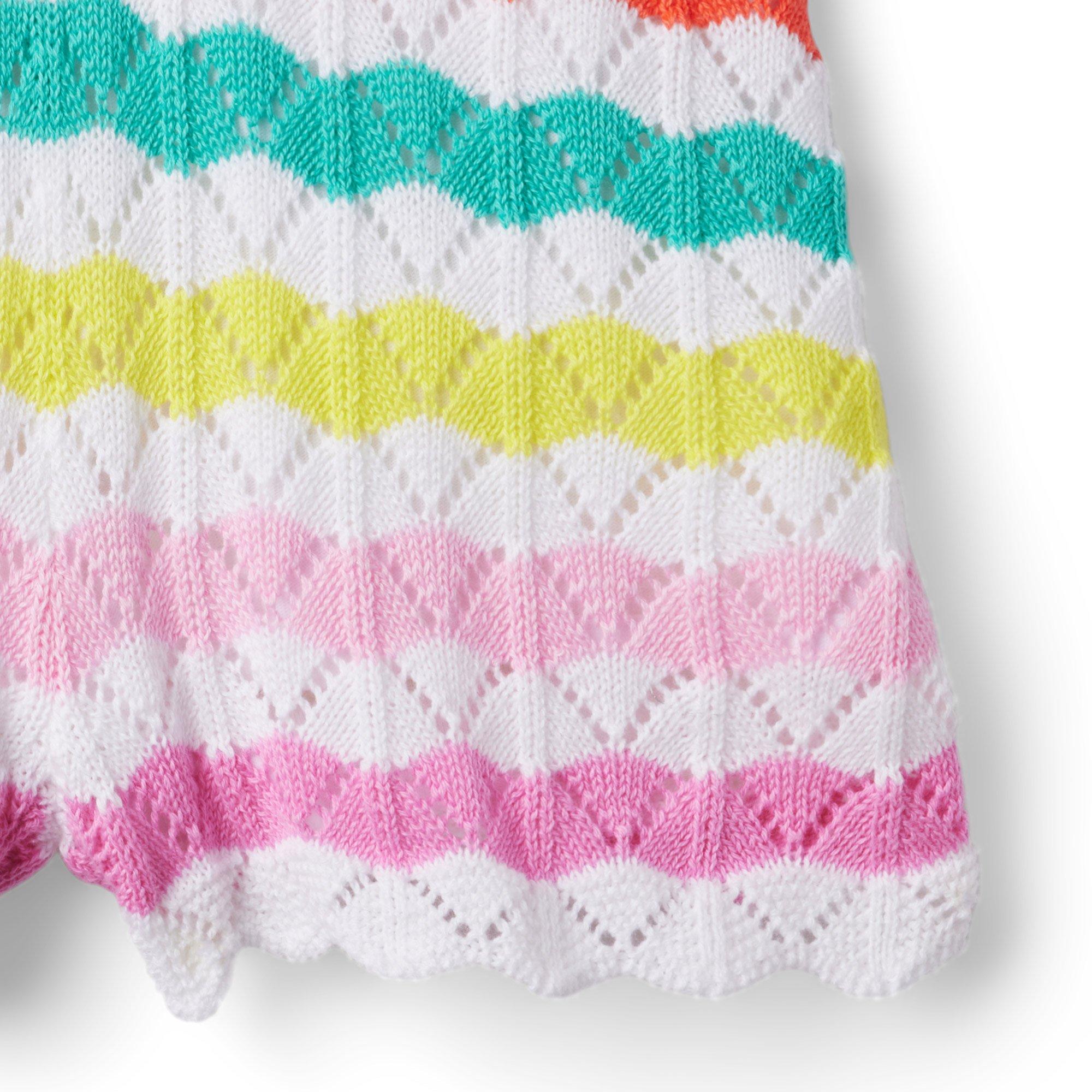 Wavy Striped Crochet Short image number 2
