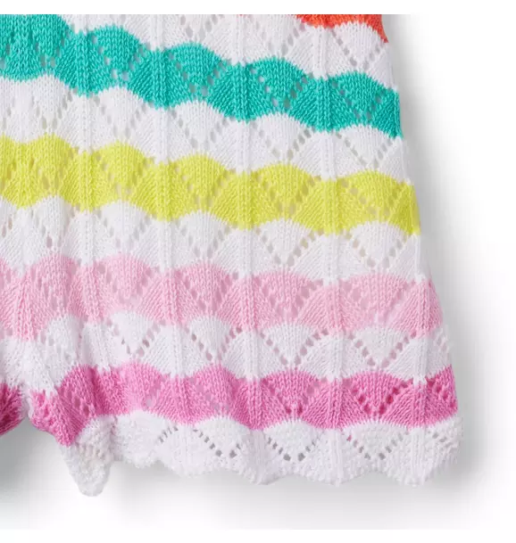 Wavy Striped Crochet Short image number 2