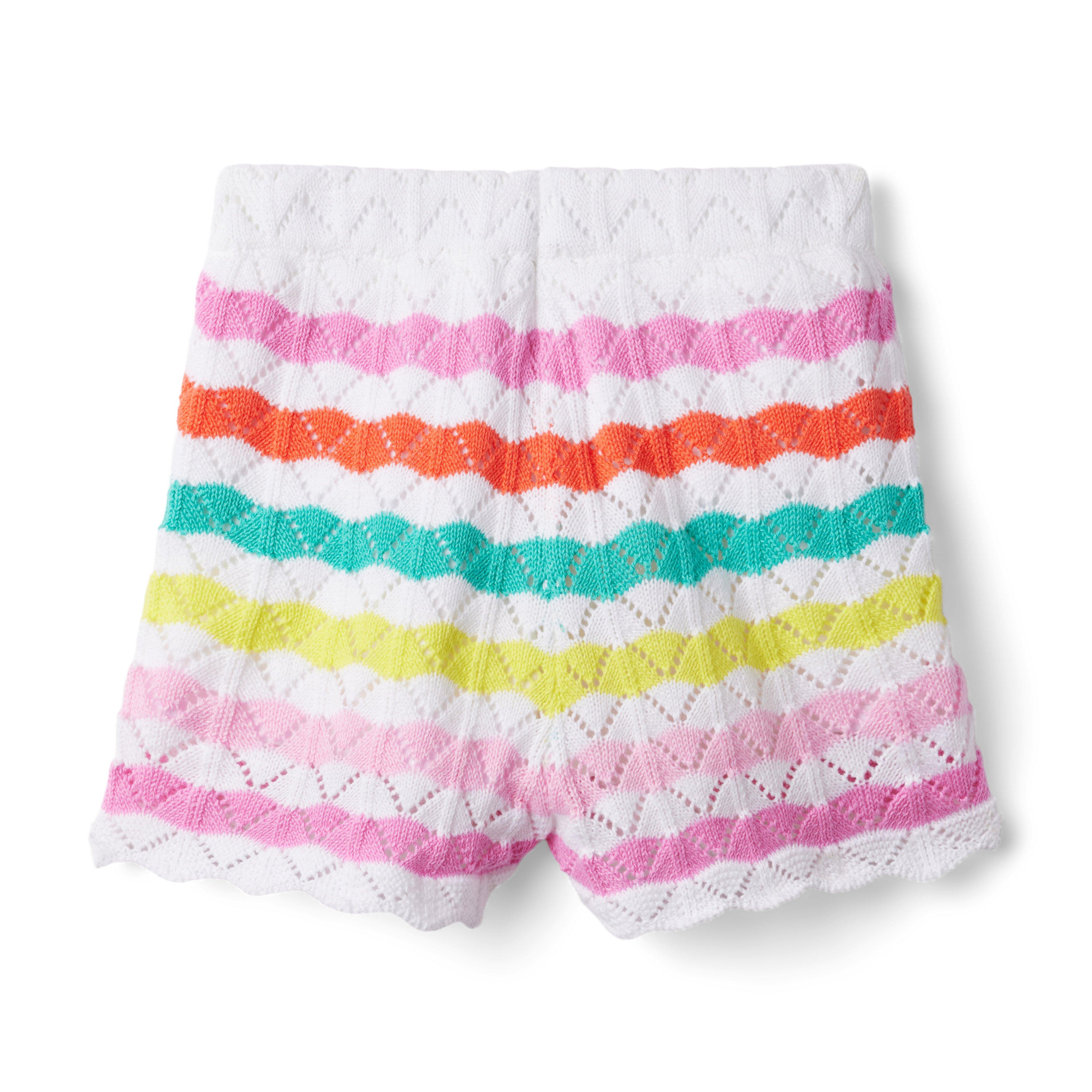 Wavy Striped Crochet Short image number 1