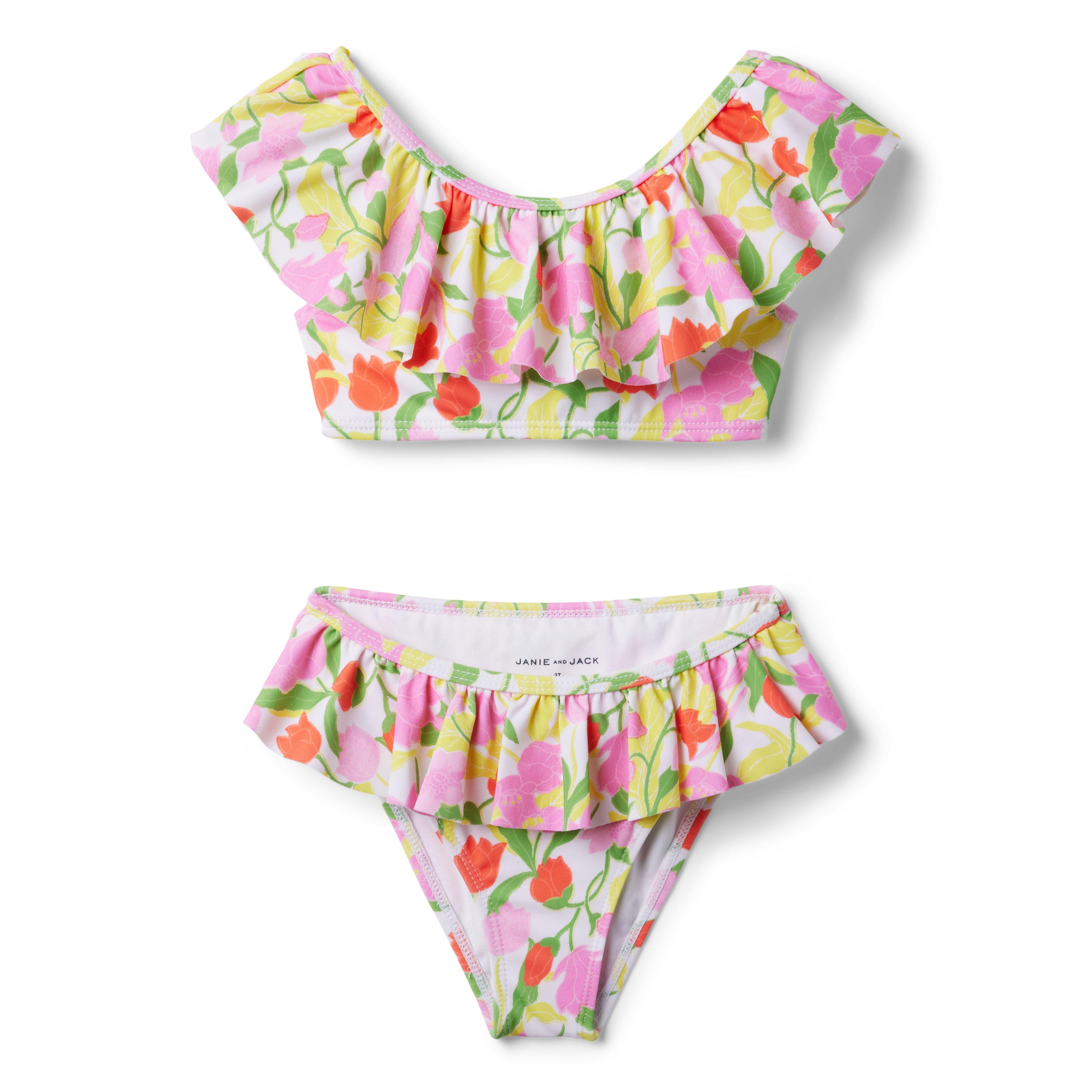 Floral Ruffle 2-Piece Swimsuit image number 0