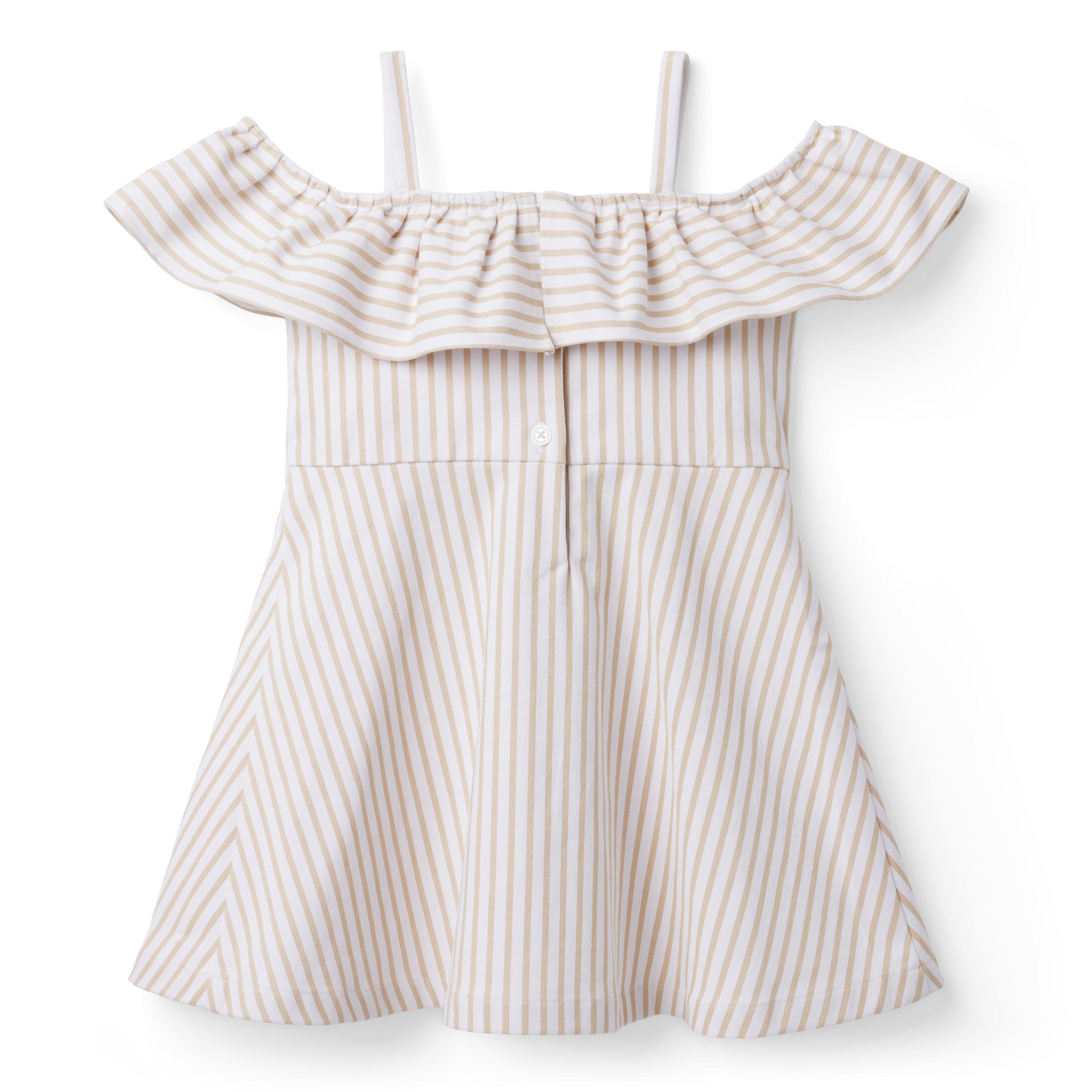 Striped Cold Shoulder Dress image number 1