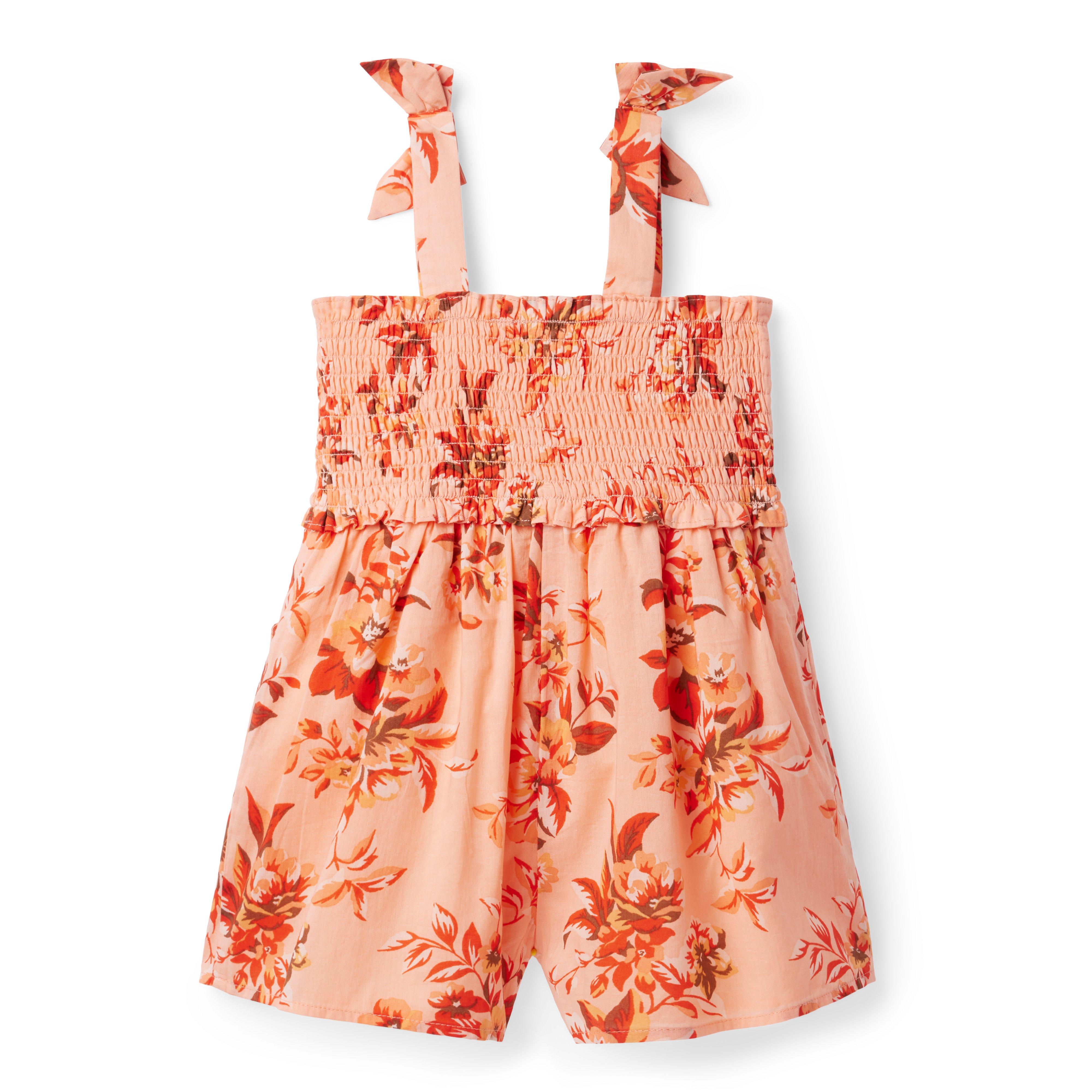 Floral Smocked Romper image number 1