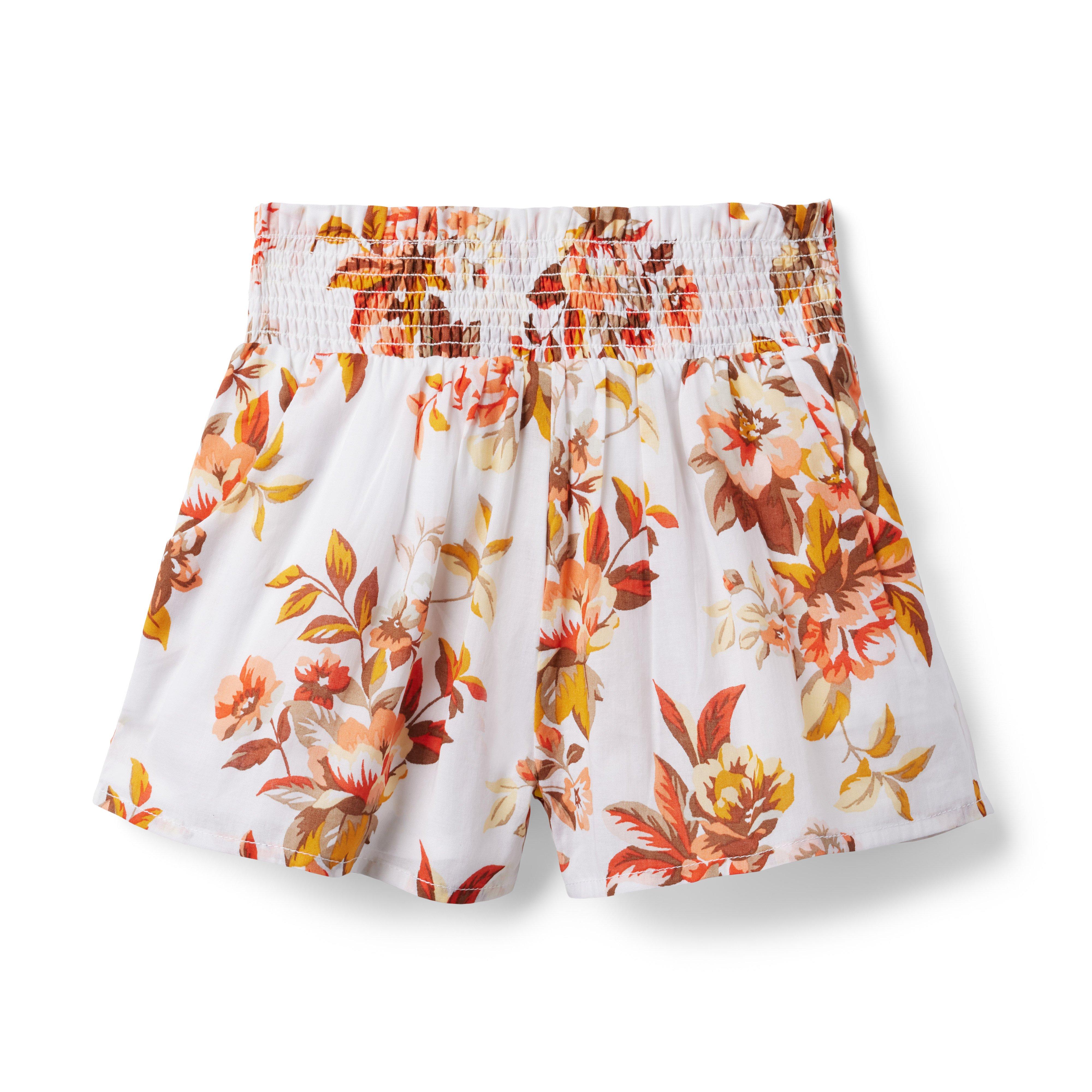 Floral Smocked Waist Short