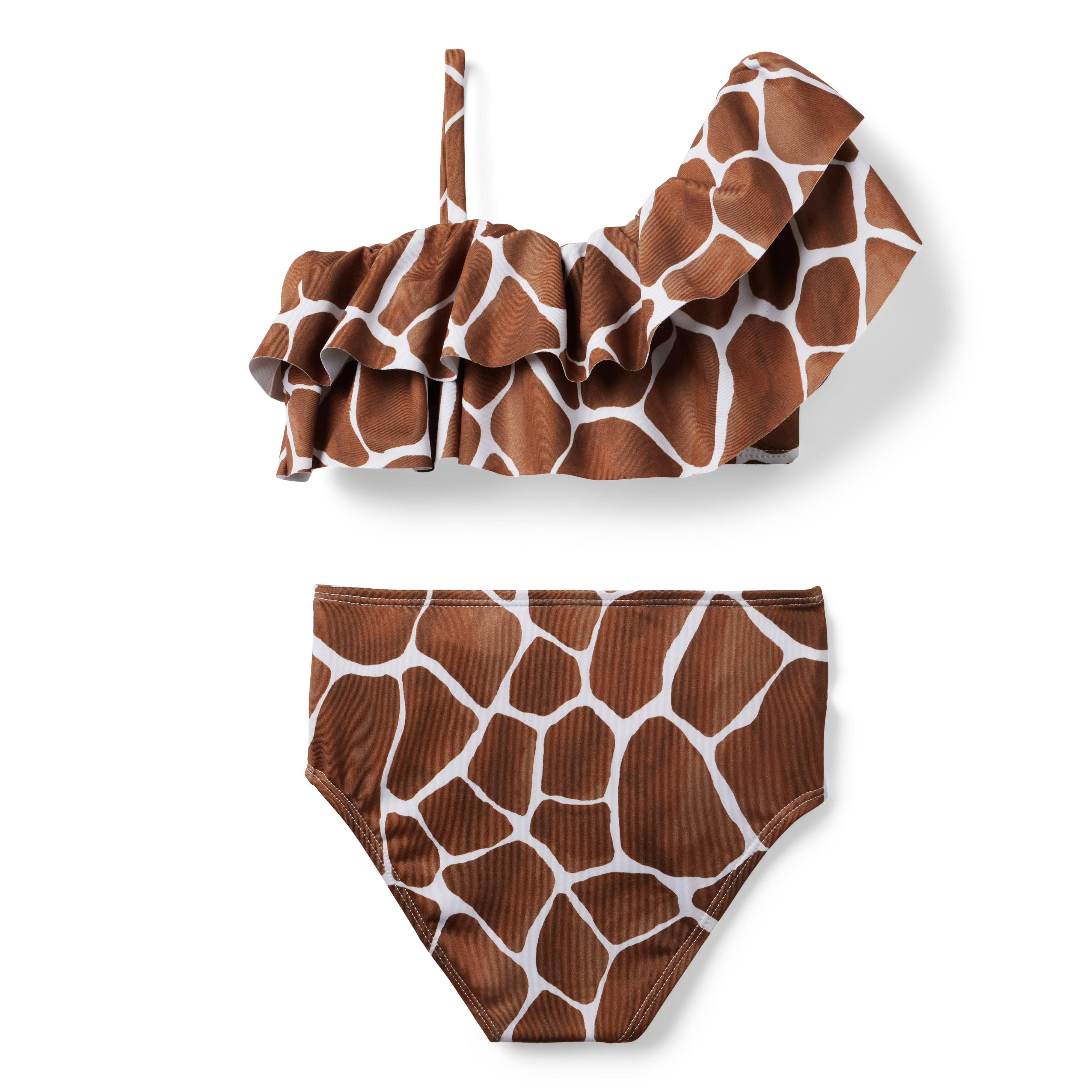 Giraffe Cold Shoulder Recycled 2-Piece Swimsuit image number 1