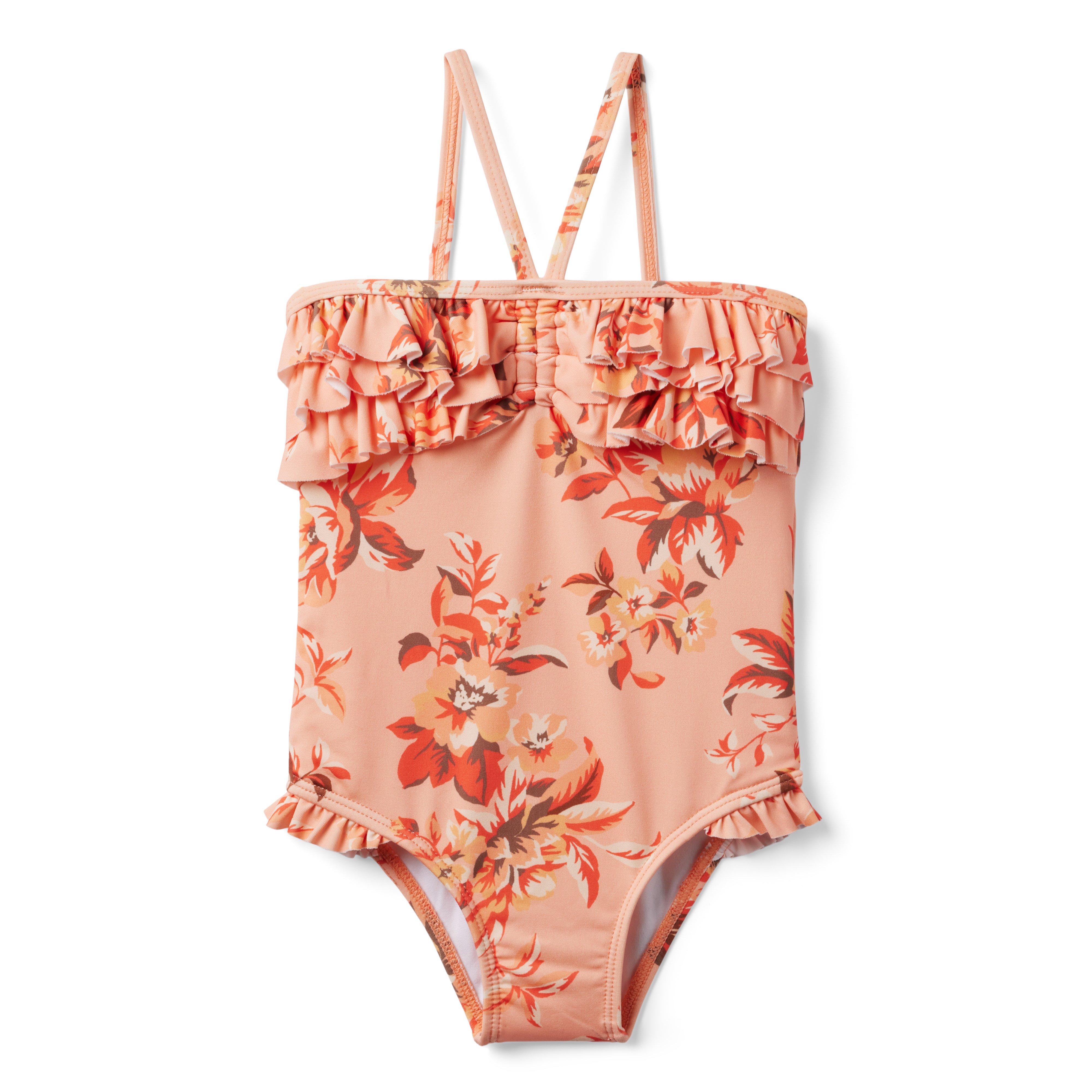 Floral Ruffle Recycled Swimsuit image number 0
