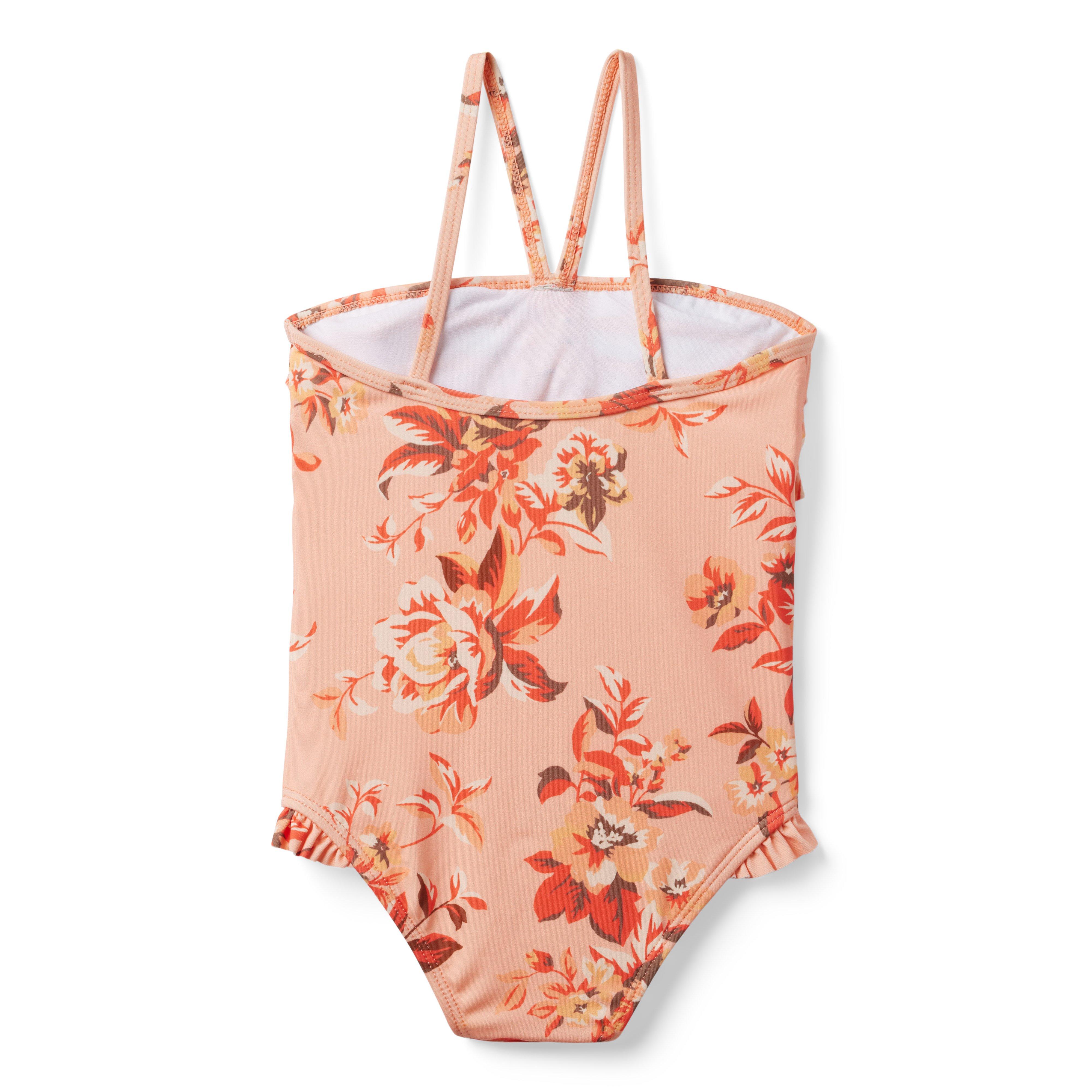 Floral Ruffle Recycled Swimsuit image number 1
