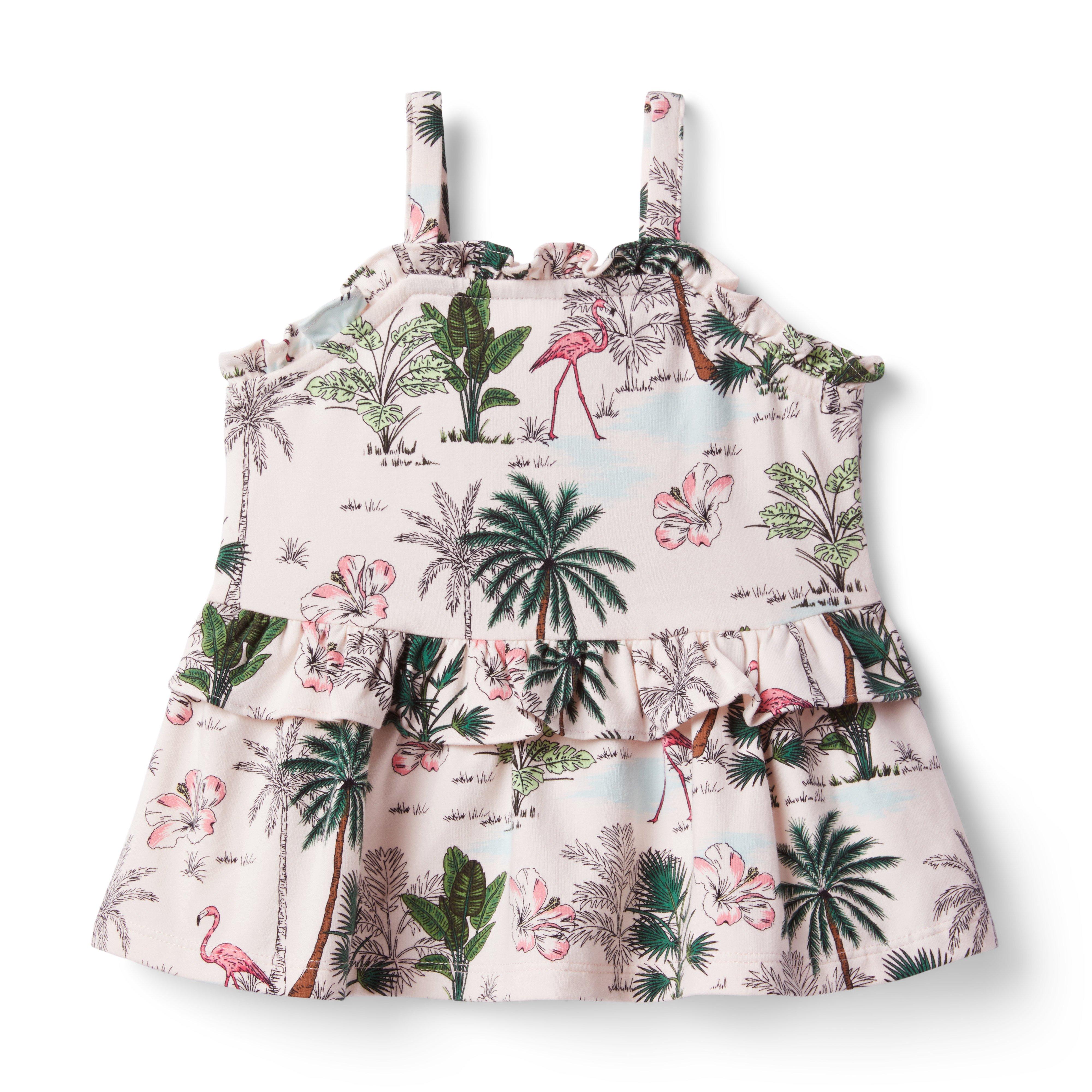 Tropical Peplum Top