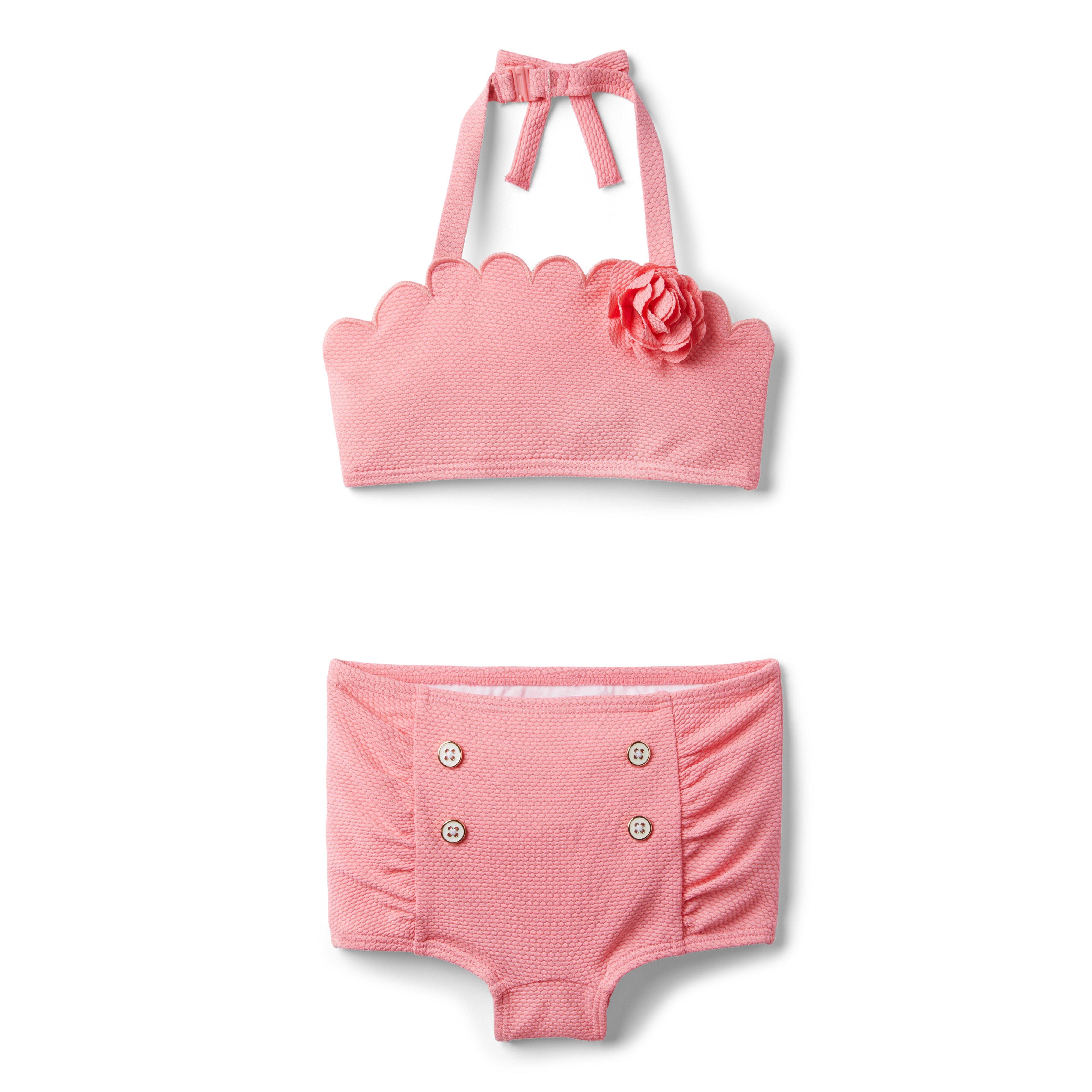 Scalloped Halter 2-Piece Swimsuit image number 0