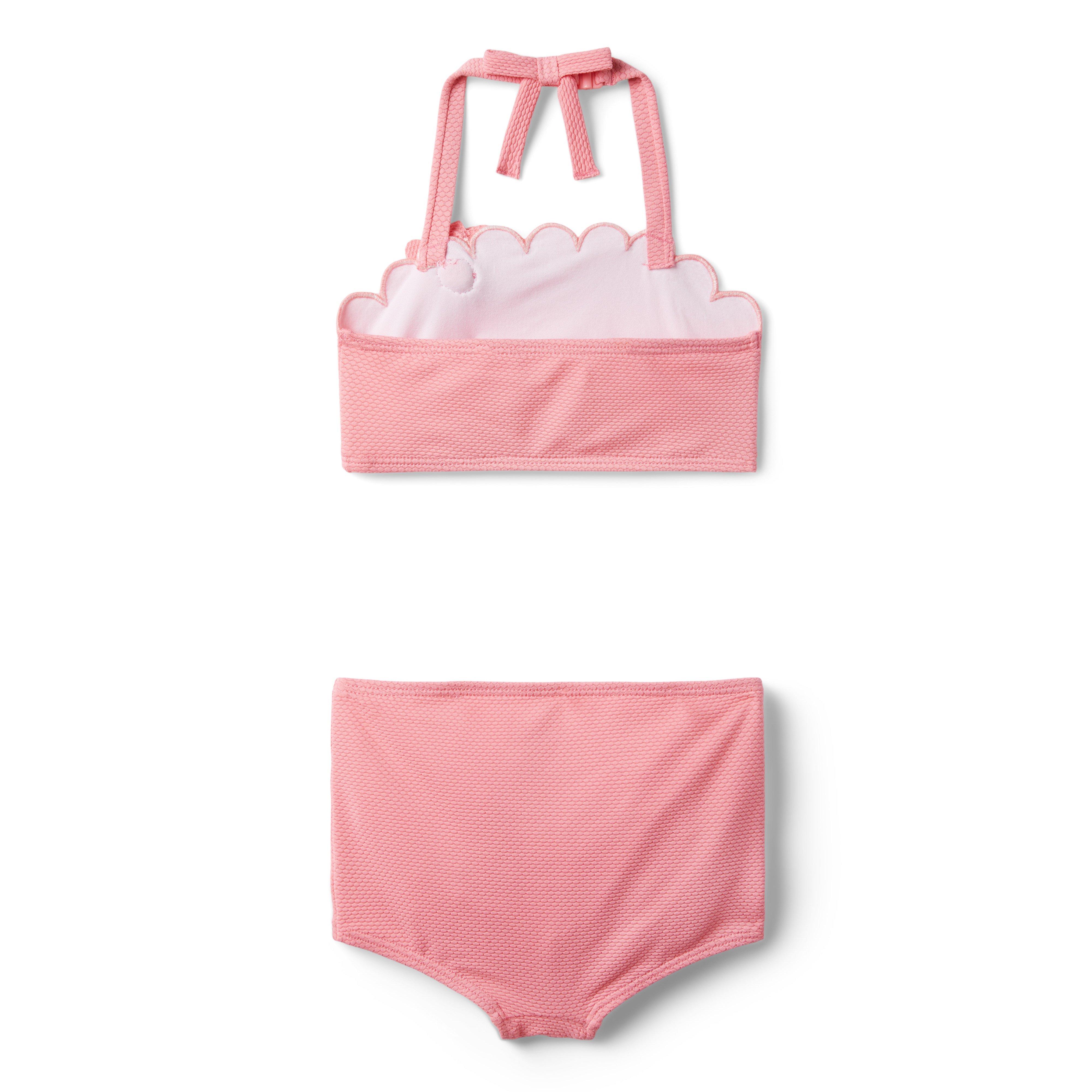Scalloped Halter 2-Piece Swimsuit image number 1