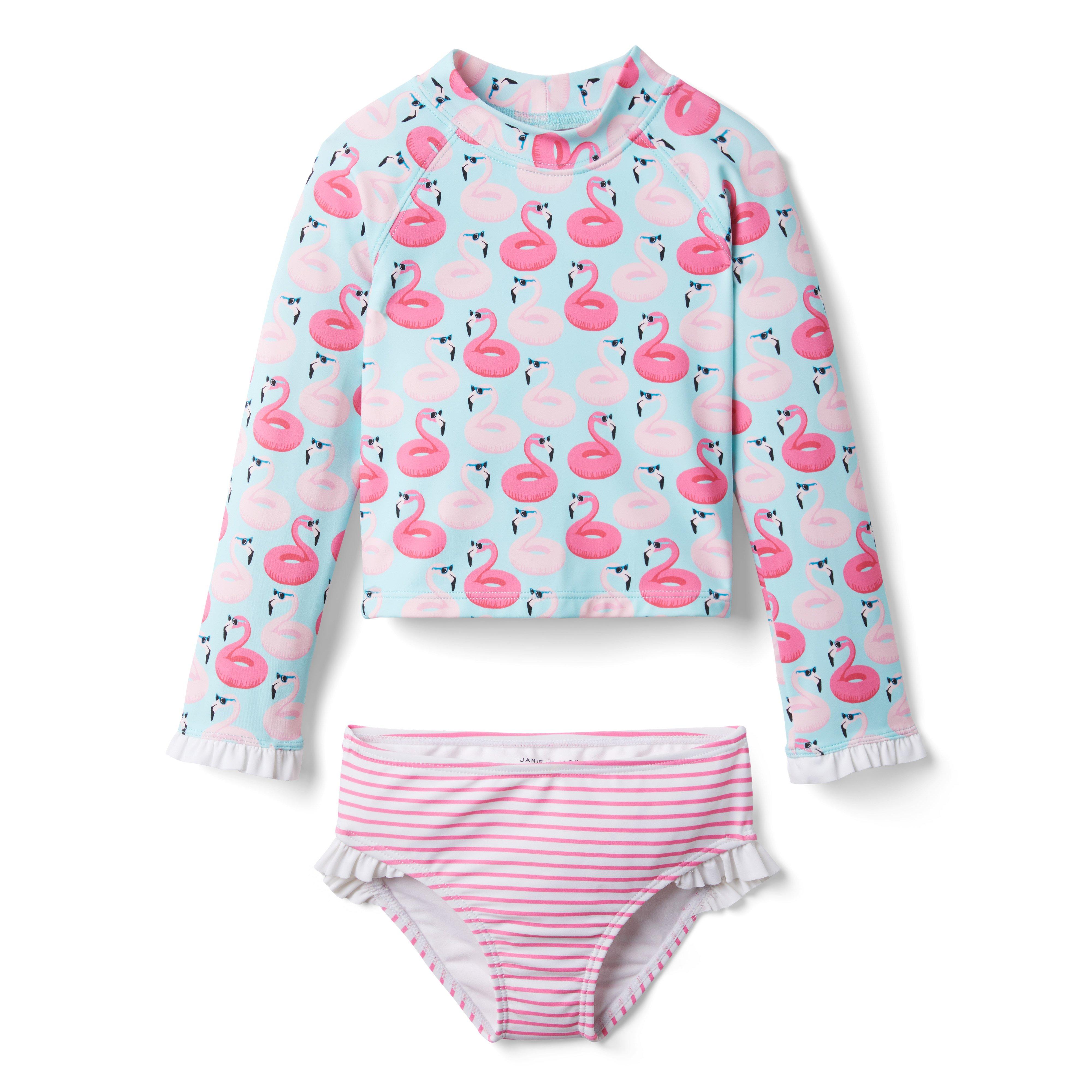 Flamingo Floaty Rash Guard Set image number 0