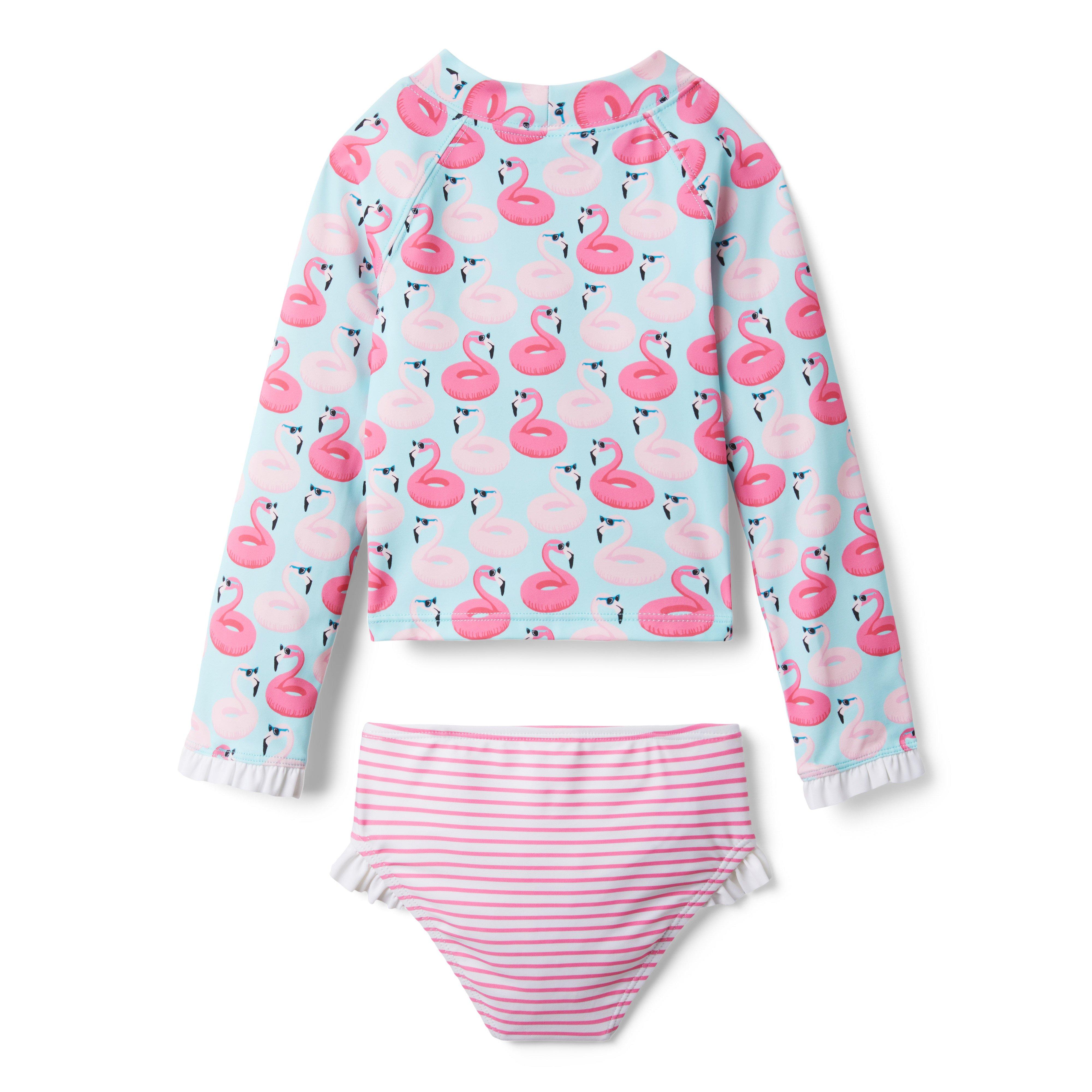 Flamingo Floaty Rash Guard Set image number 1