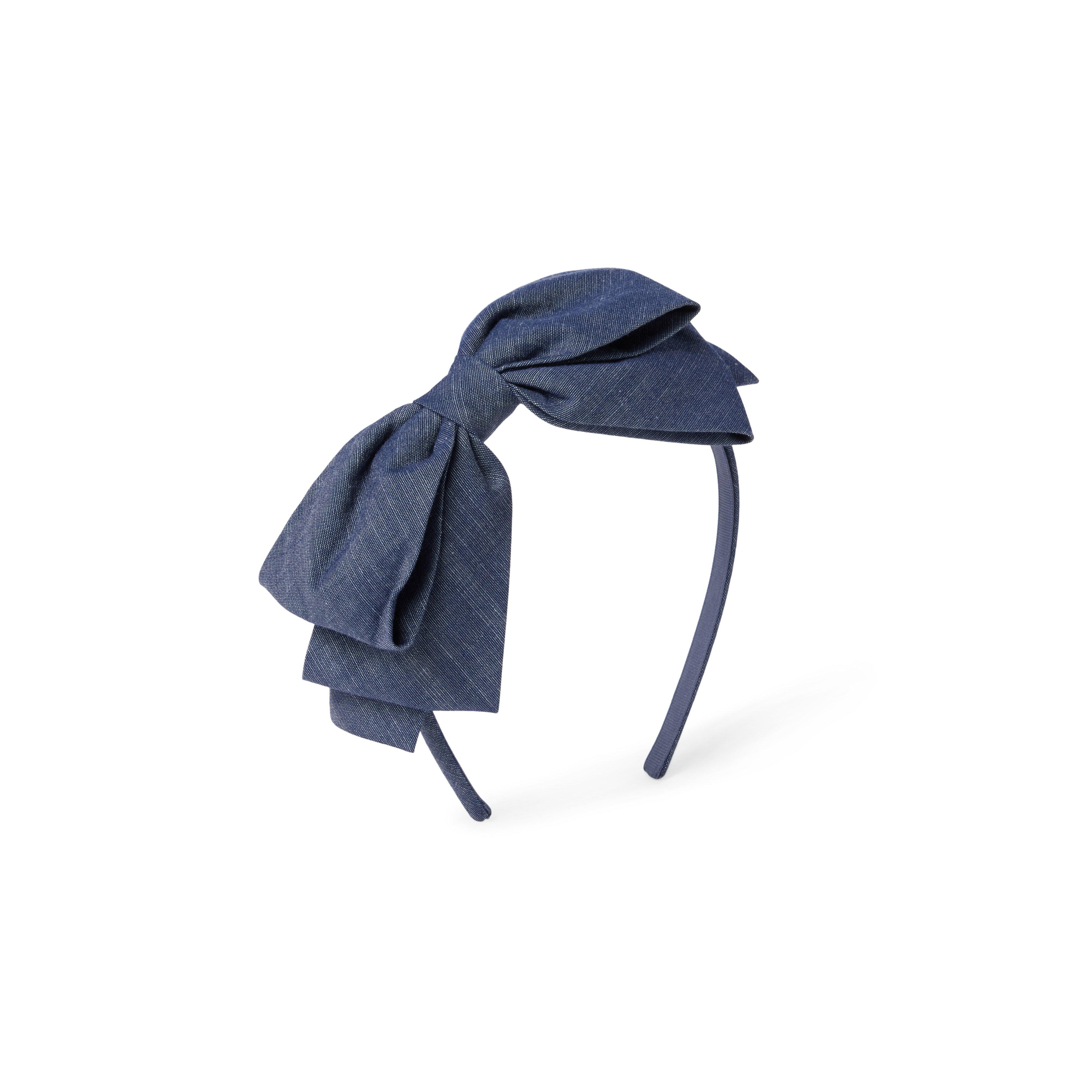 Chambray Bow Headband image number 0