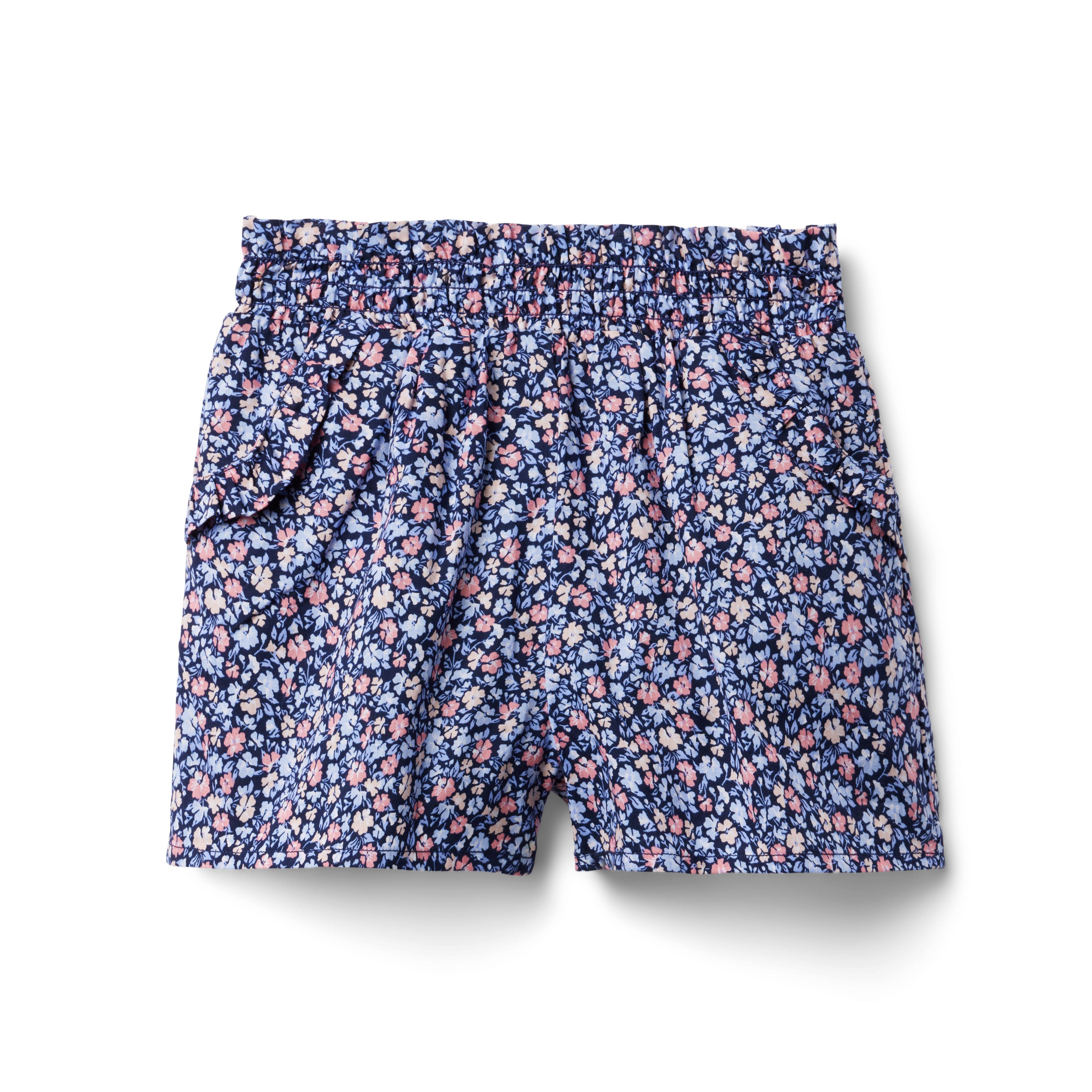 Floral Smocked Waist Short image number 0