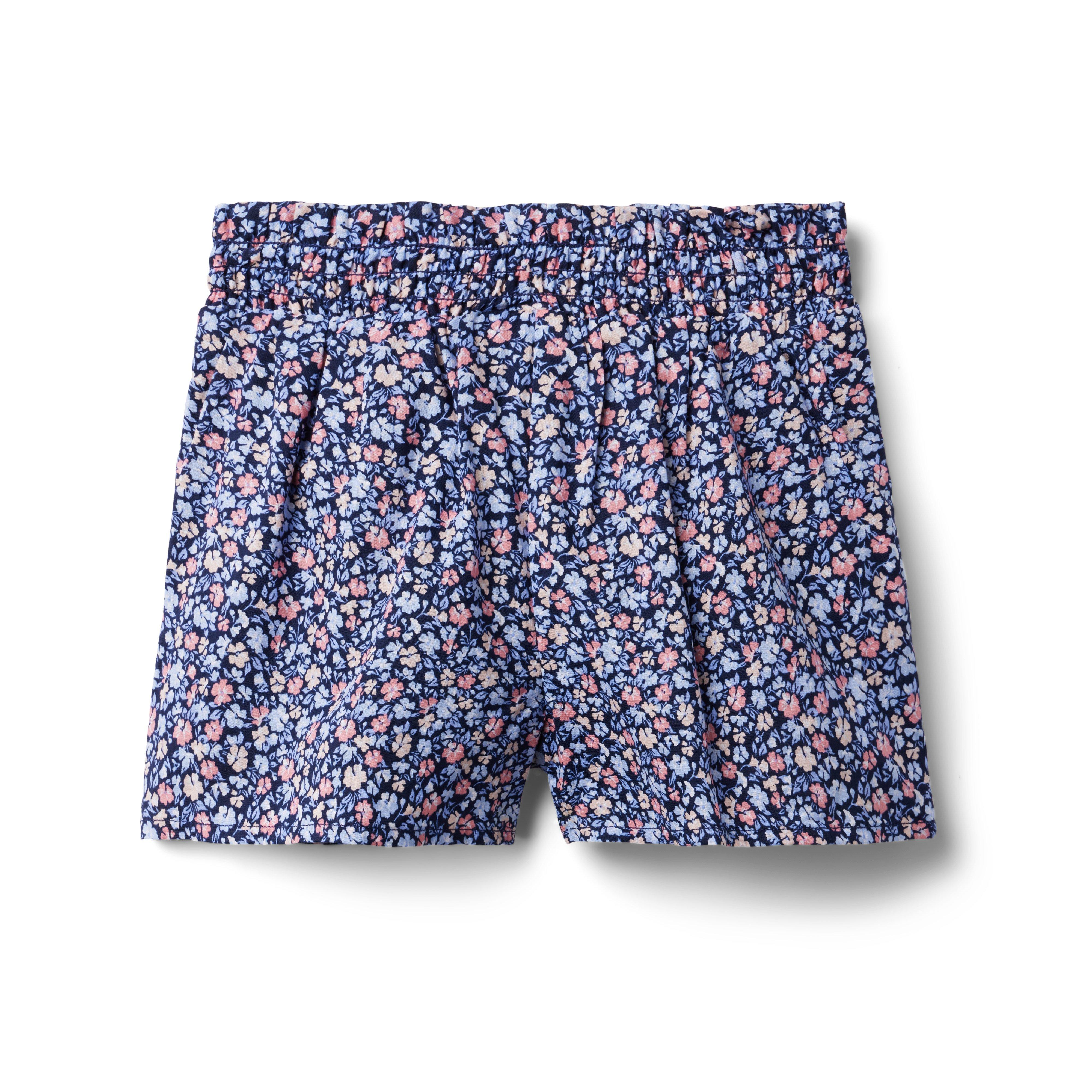 Floral Smocked Waist Short image number 1