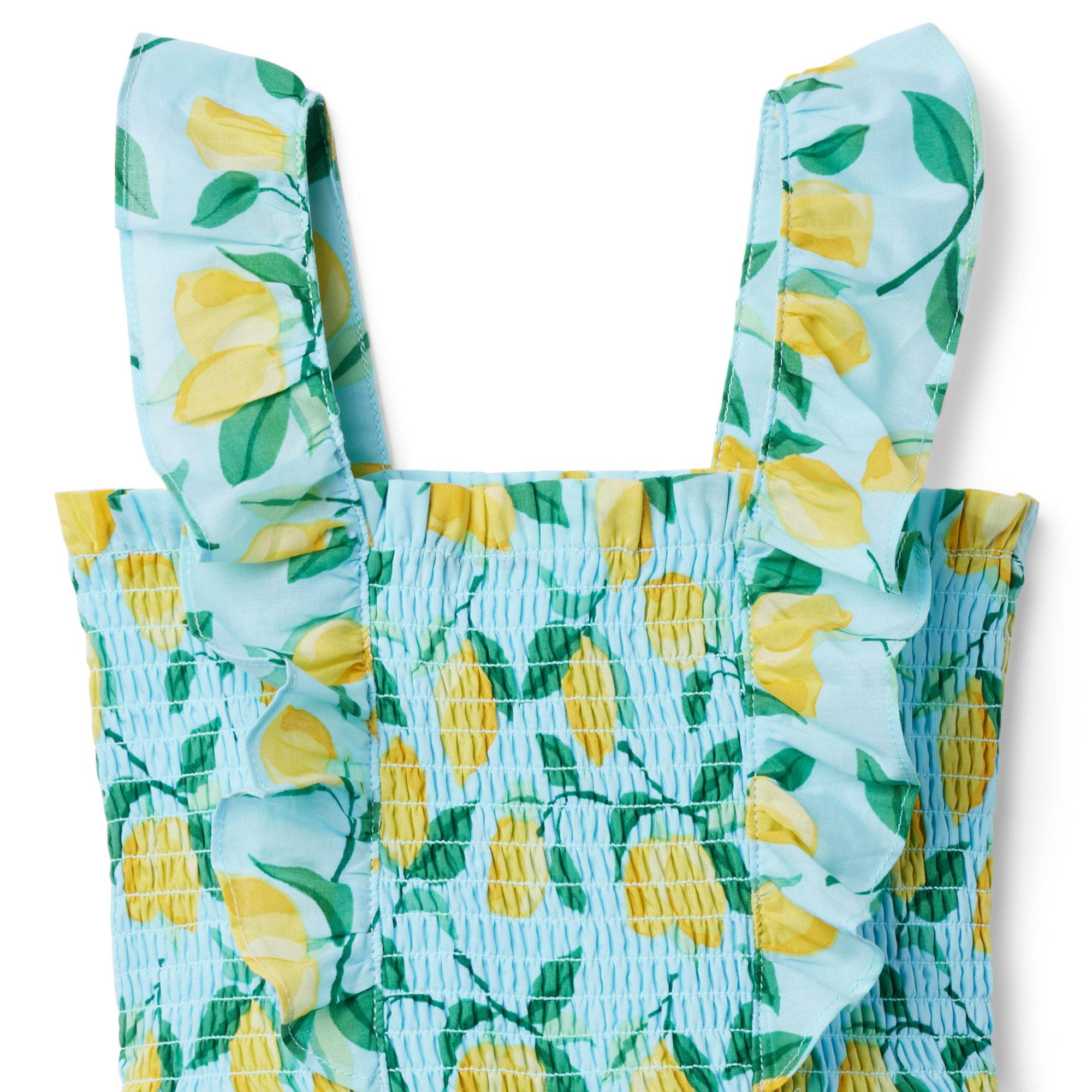 Lemon Smocked Romper image number 3