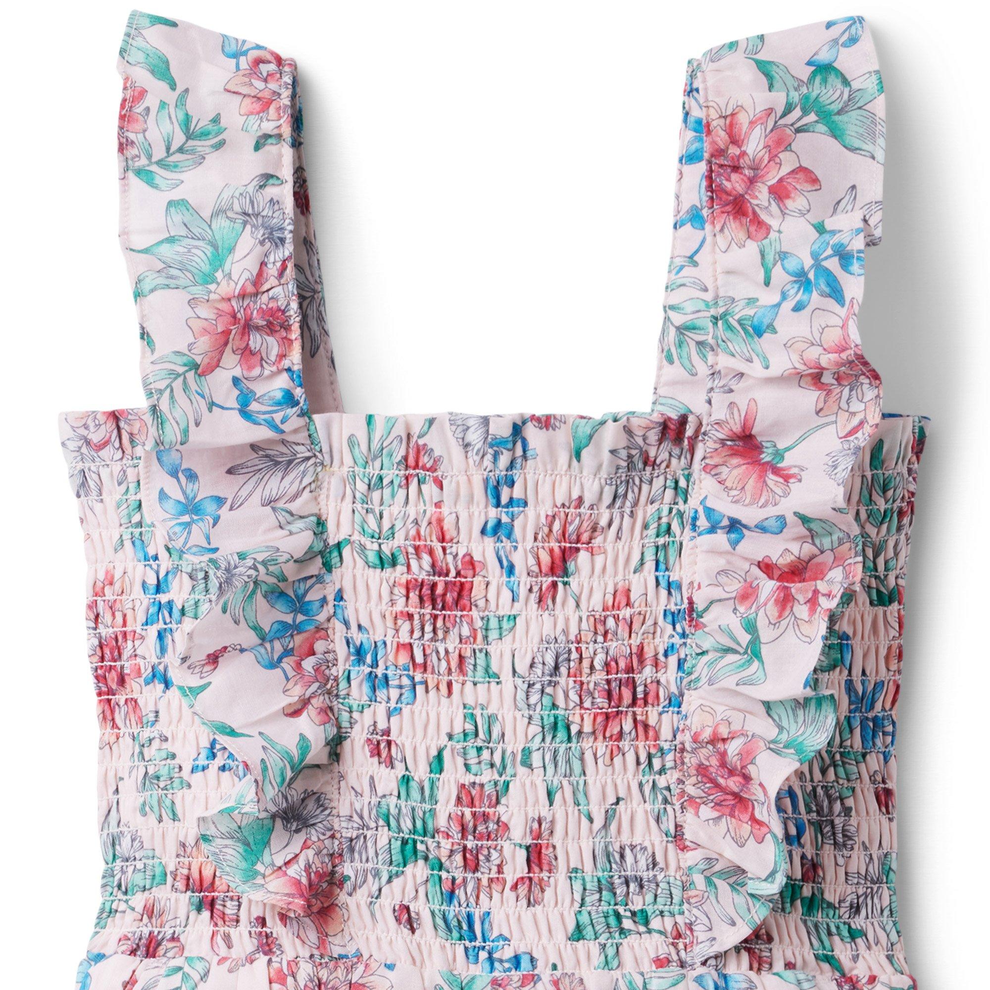 Floral Smocked Romper image number 3