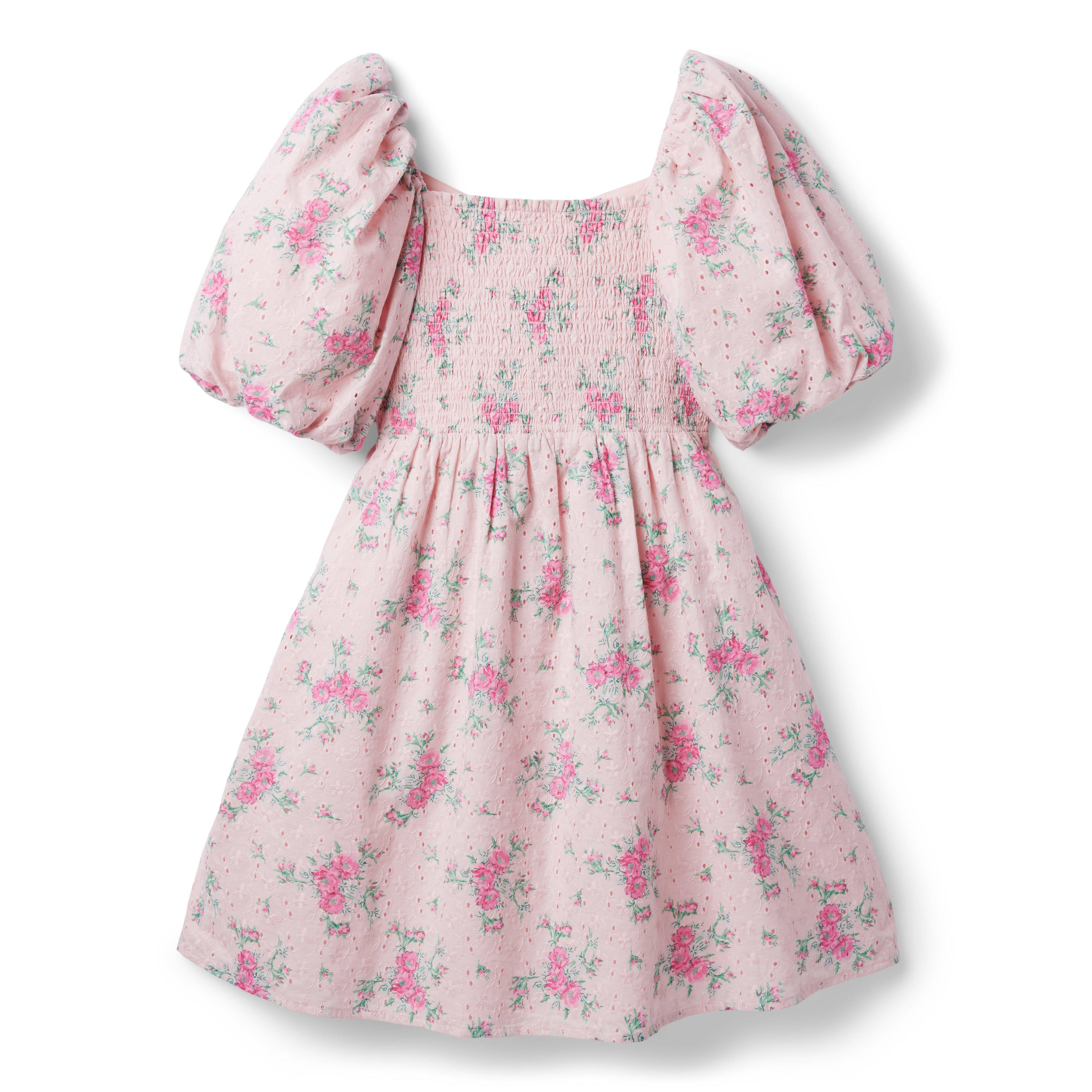 Girl Crystal Rose Floral Floral Eyelet Dress by Janie and Jack