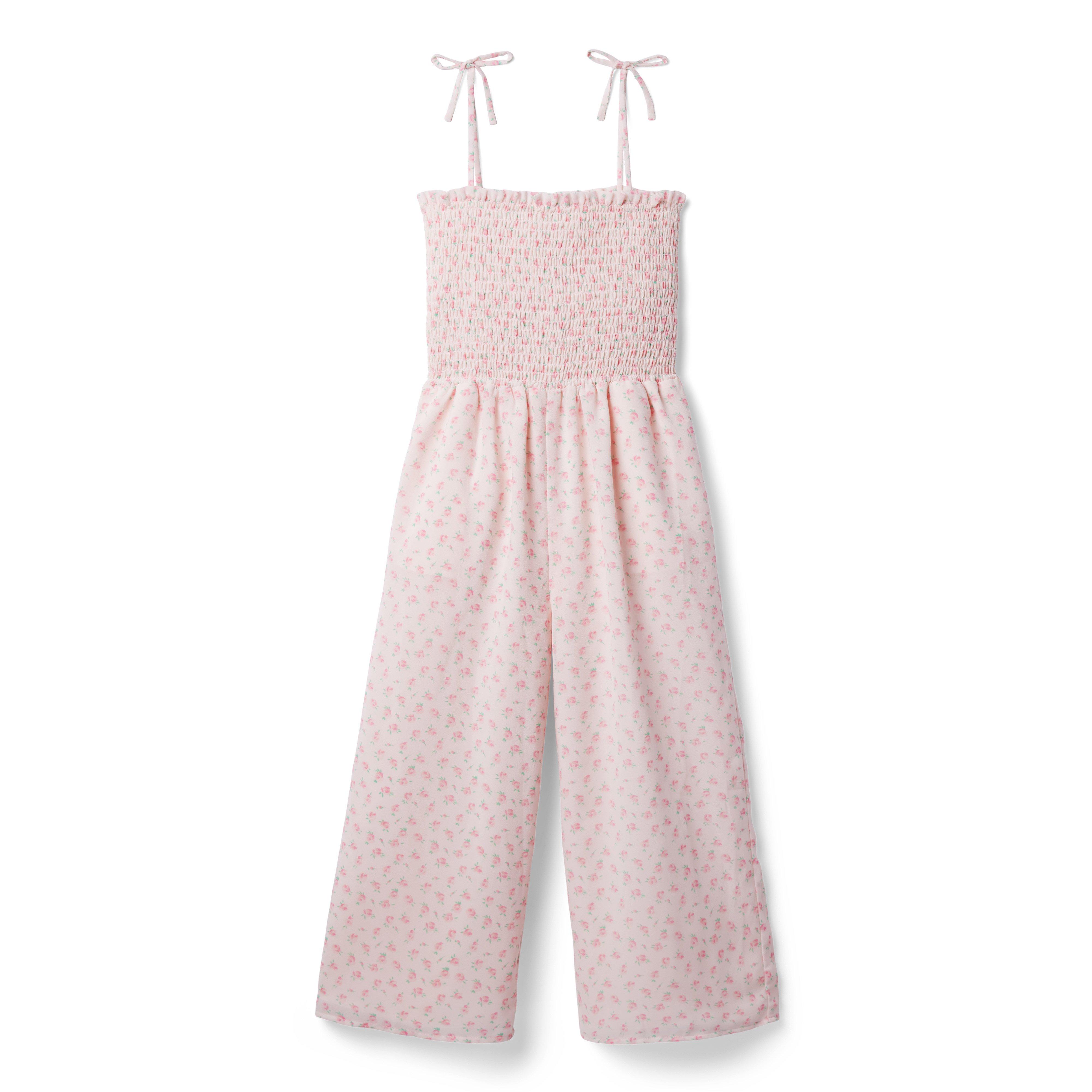 Floral Smocked Chiffon Jumpsuit image number 0