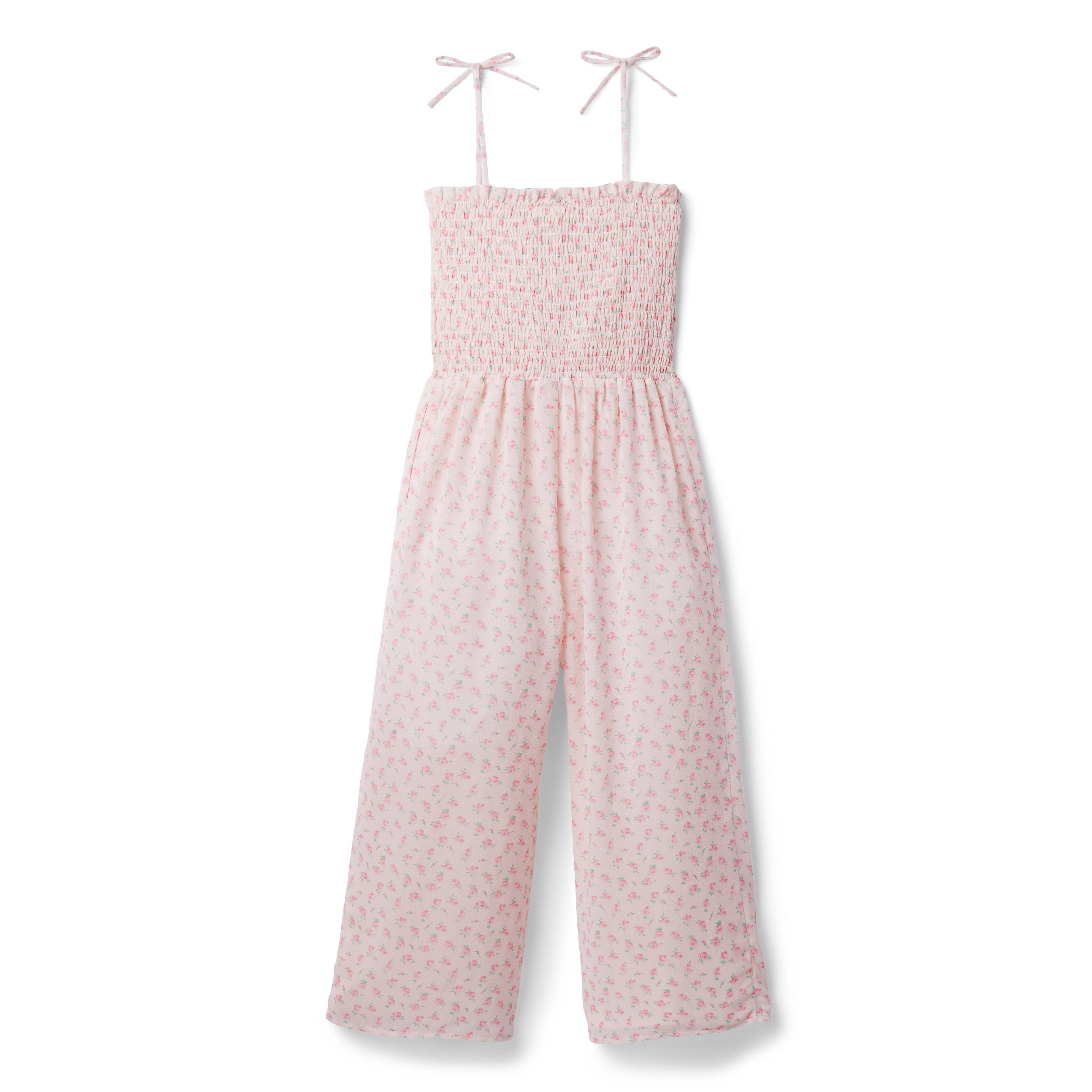 Floral Smocked Chiffon Jumpsuit image number 1