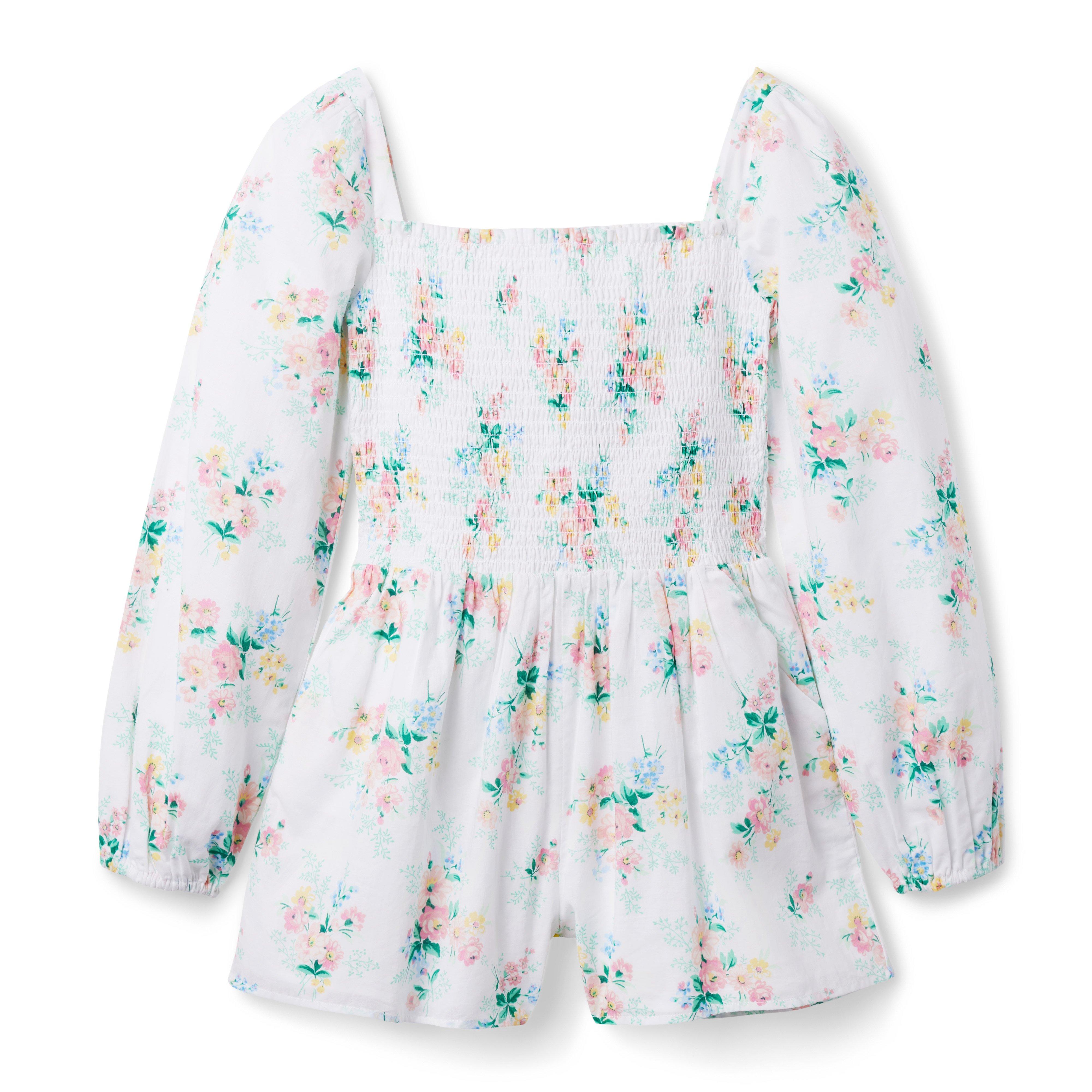 Floral Smocked Romper image number 0