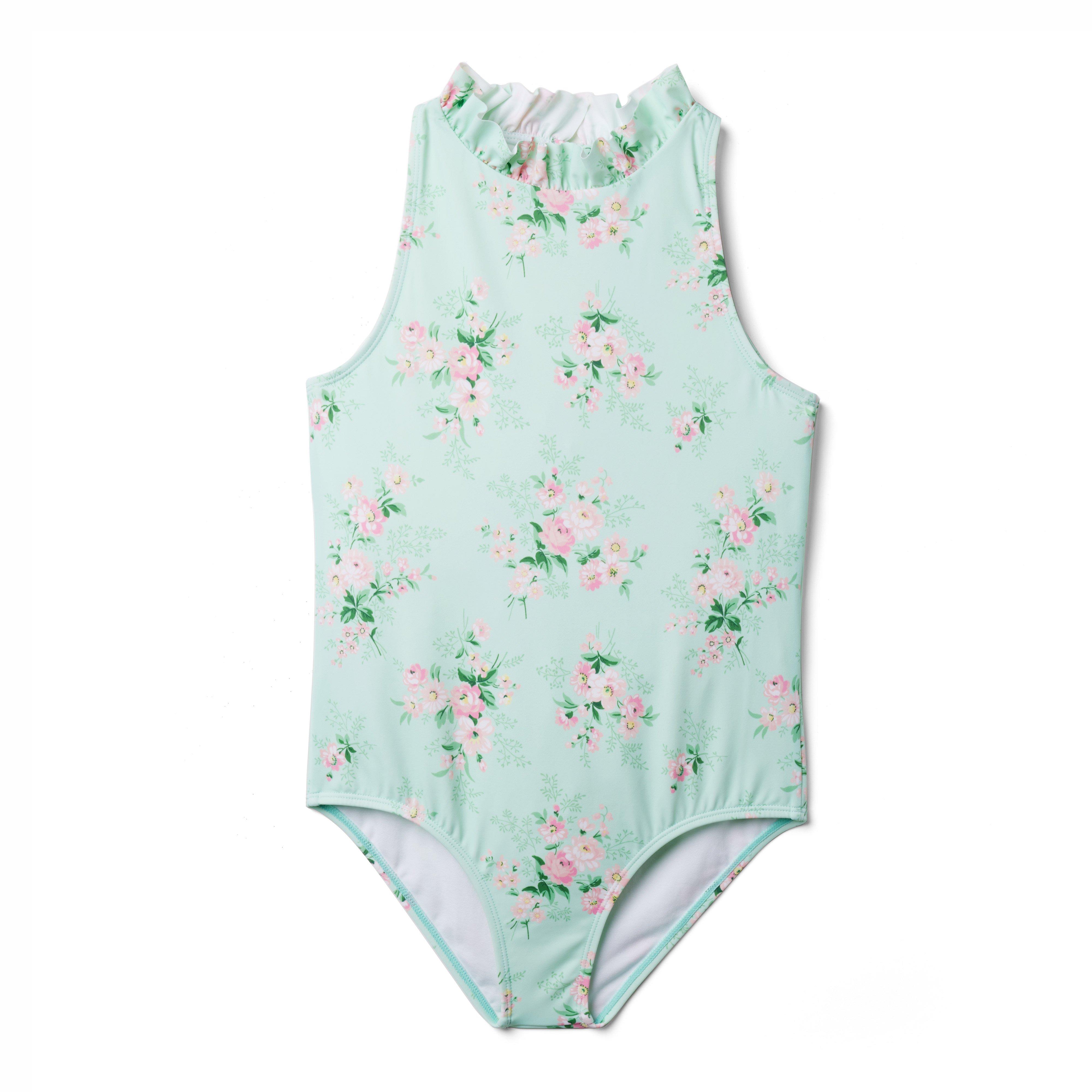 Floral Ruffle Neck Swimsuit image number 0