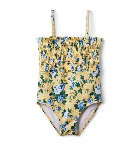 Floral Smocked Swimsuit