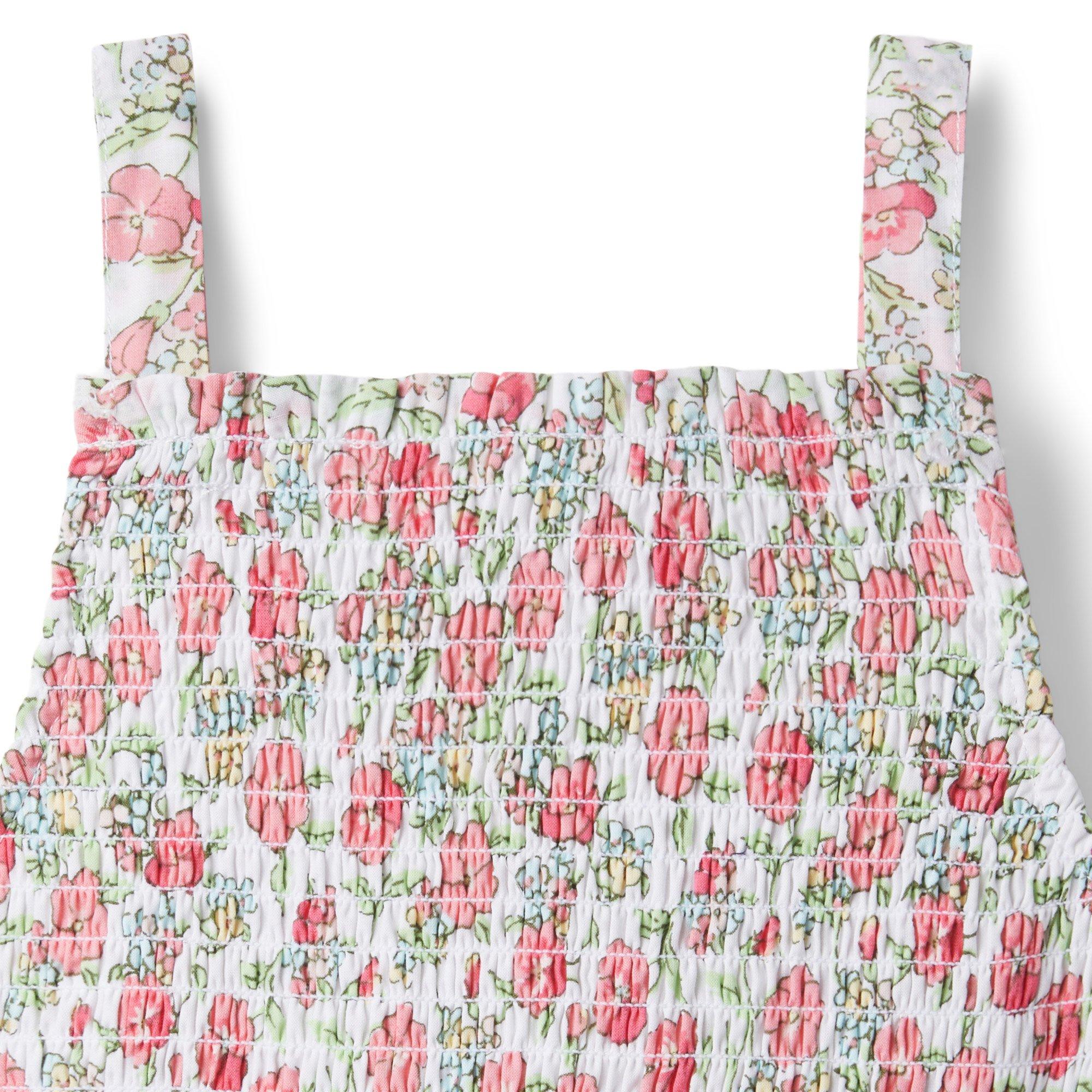 Floral Smocked Cropped Top image number 1