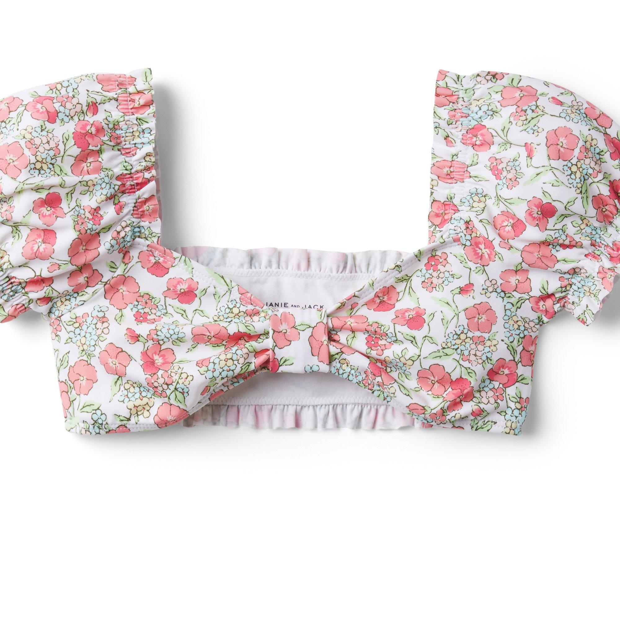 Floral Puff Sleeve 2-Piece Swimsuit image number 2
