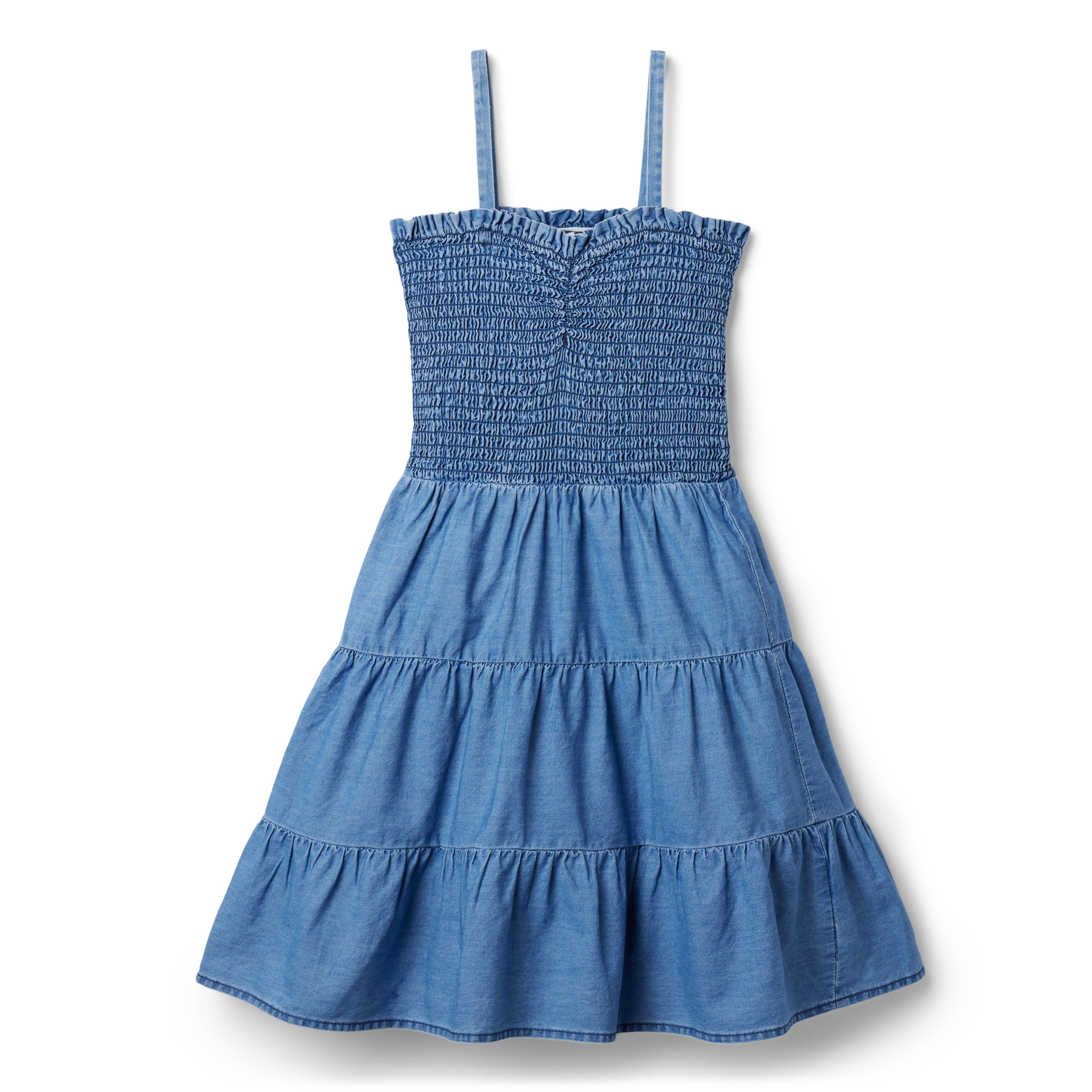 Chambray Smocked Dress image number 0