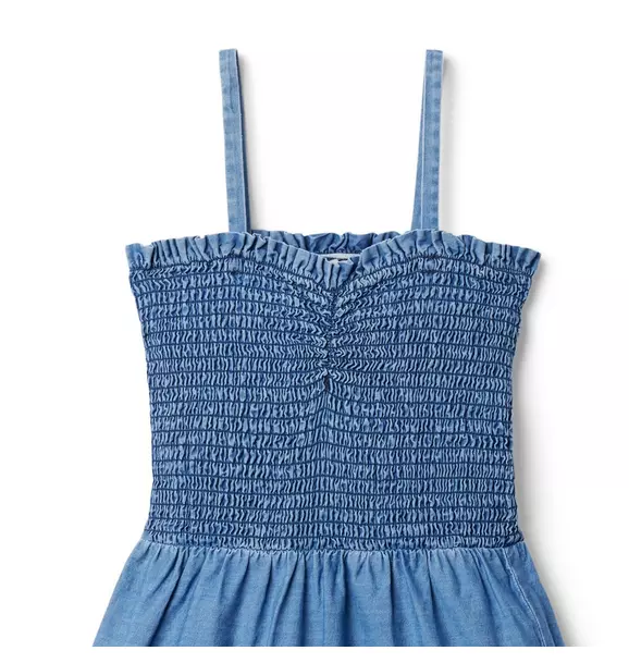 Chambray Smocked Dress image number 1